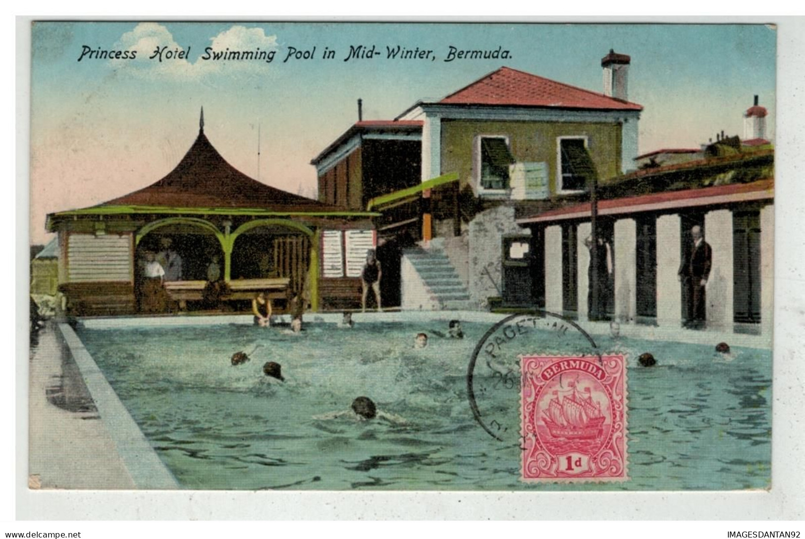 BERMUDES BERMUDA #16735 PRINCESS HOTEL SWIMMING POOL IN MID WINTER - Bermudes