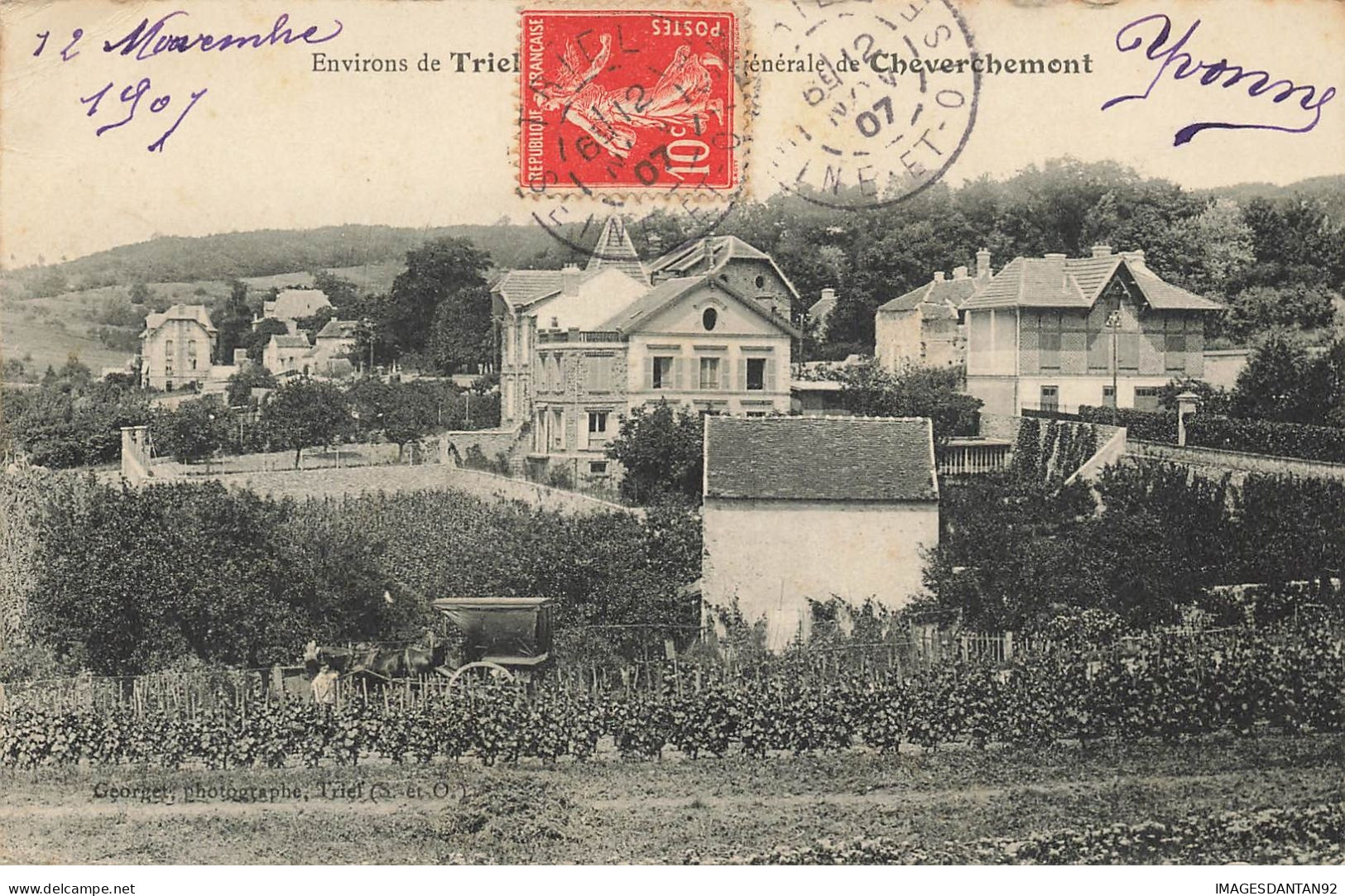 78 CHEVERCHEMONT #22453 PRES TRIEL UNE VUE ATTEALGE VIGNES VIGNOBLE - Sonstige & Ohne Zuordnung