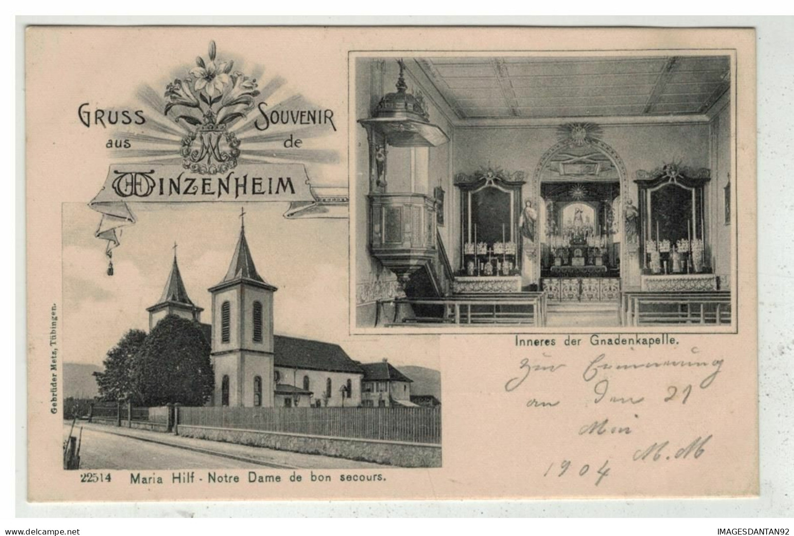 68 WINZENHEIM WINTZENHEIM  #15266 GRUSS AUS SOUVENIR MARIA HILF NOTRE DAME DE BON SECOURS - Wintzenheim