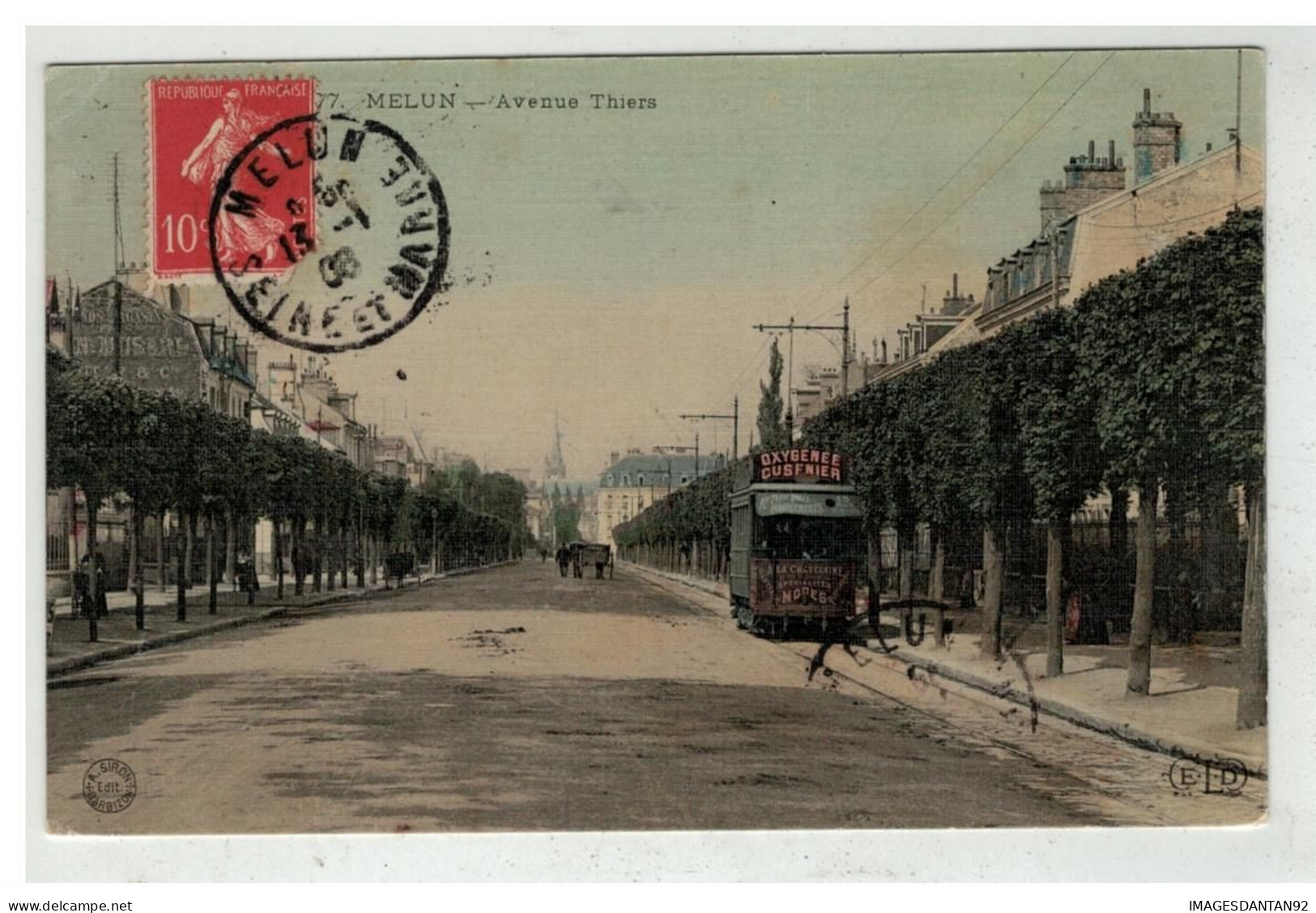 77 MELUN #19603 AVENUE THIERS TRAMWAY TOILEE - Melun