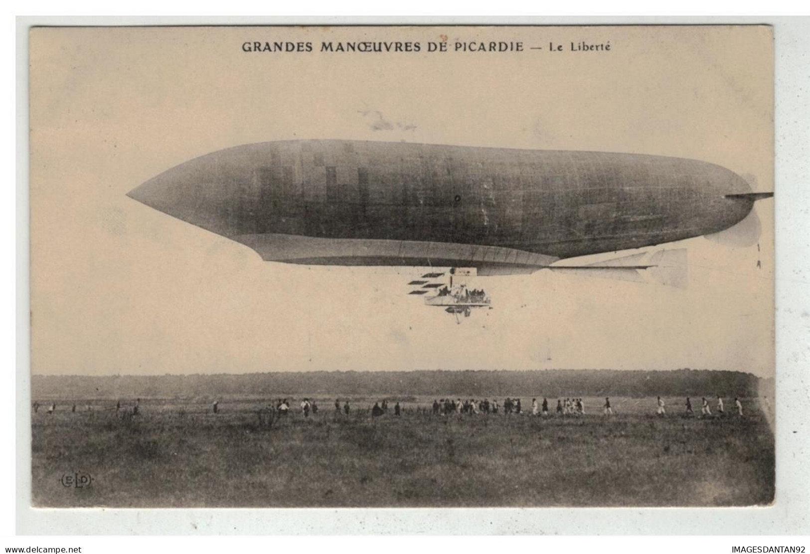AVIATION #18128 BALLON DIRIGEABLE GRANDES MANOEUVRES DE PICARDIE LE LIBERTE - Airships