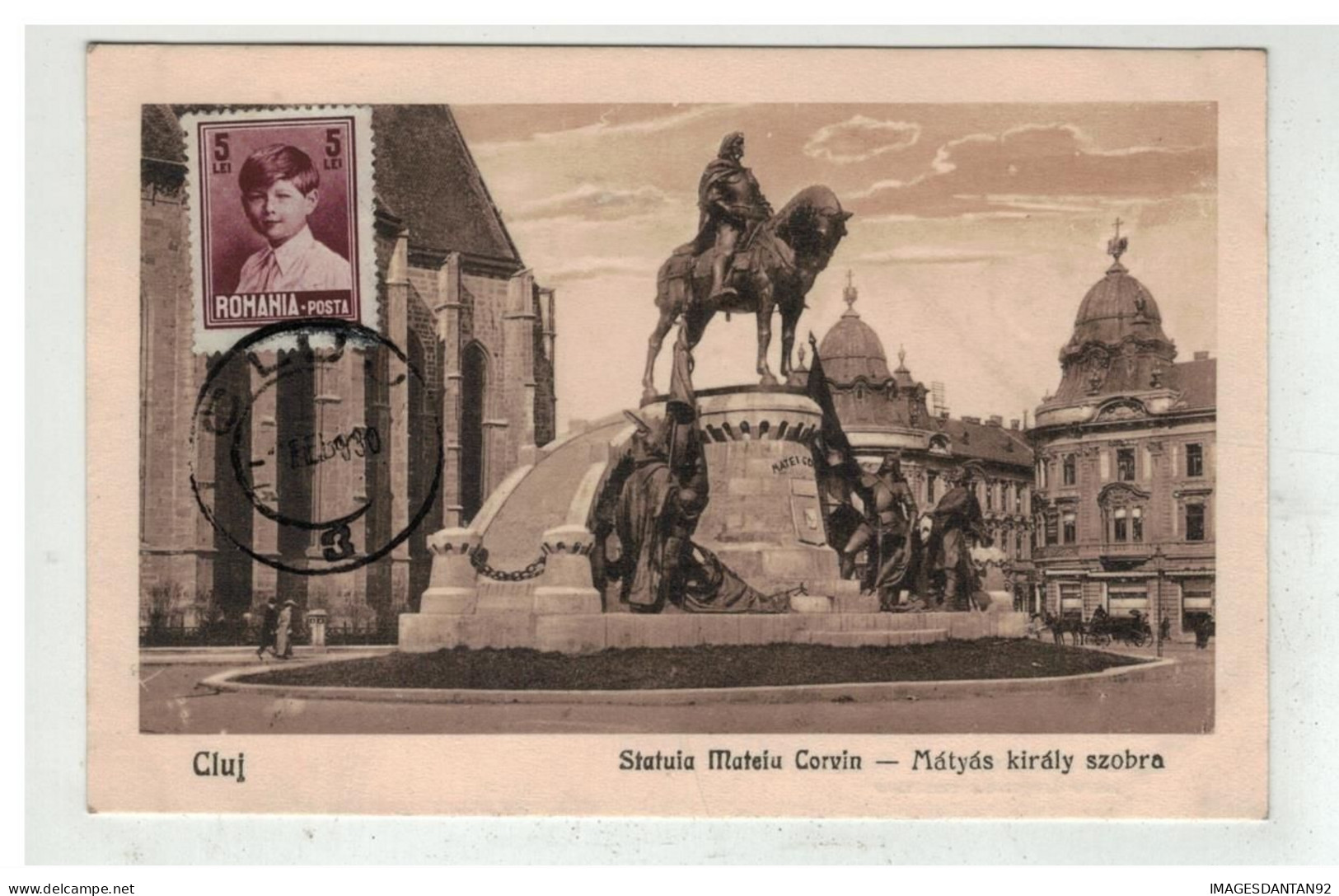 ROUMANIE ROMANIA #16813 CLUJ STATUIA MATEIU CORVIN - Romania