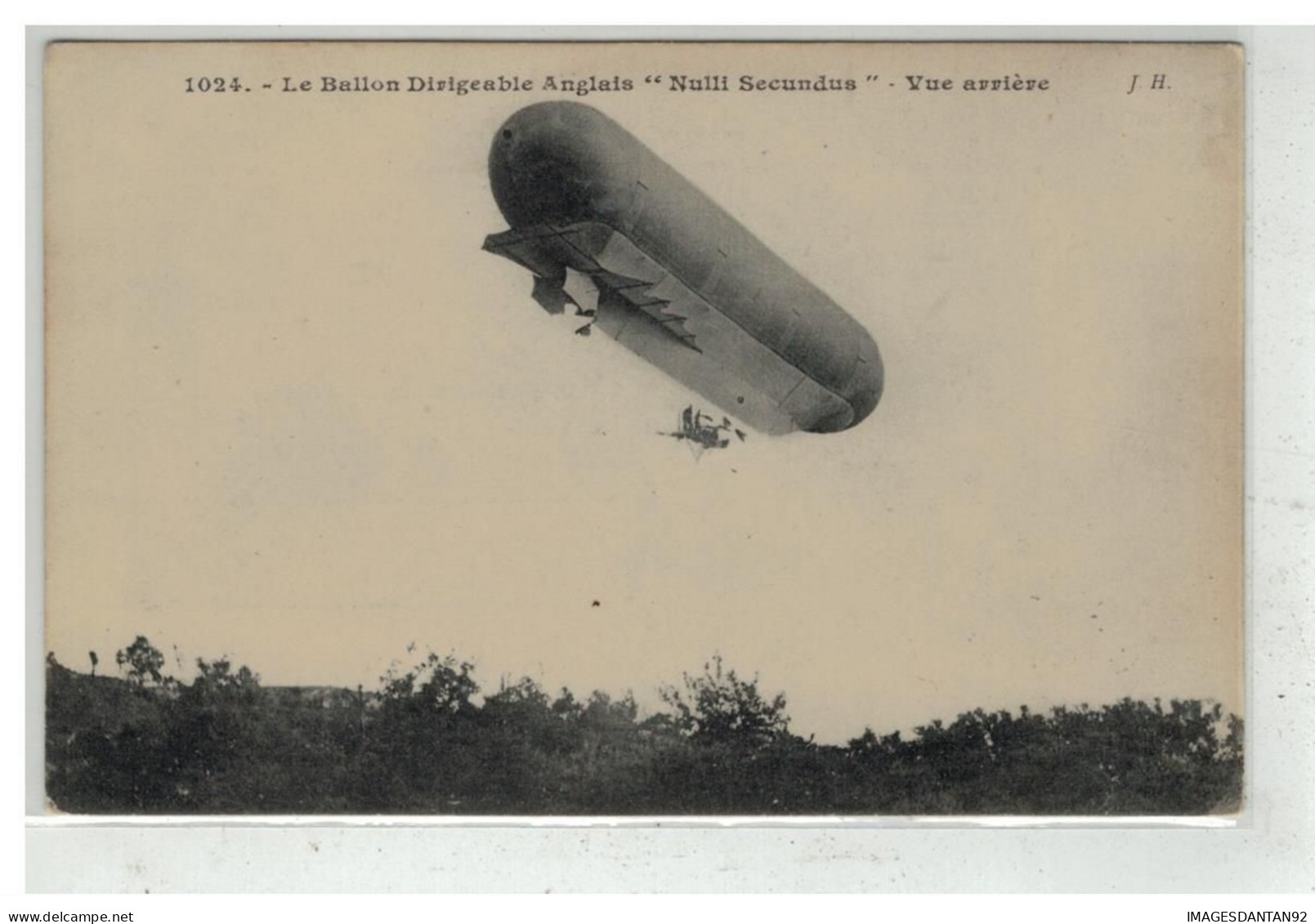 AVIATION #18115 BALLON DIRIGEABLE ANGLAIS NULLI SECUNDUS VUE AERRIERE - Airships