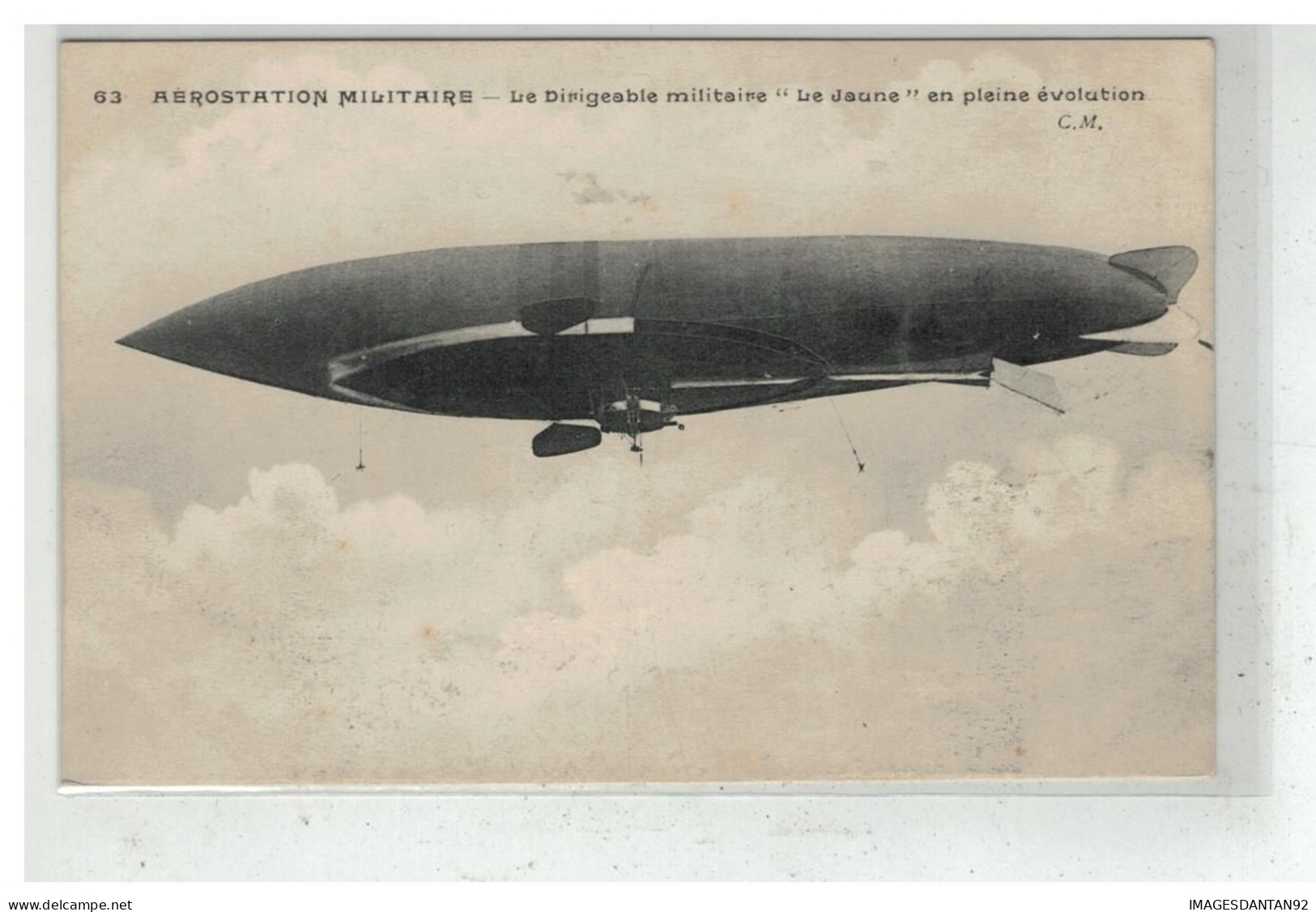 AVIATION #18088 BALLON DIRIGEABLE AEROSTATION MILITAIRE LE JAUNE EN PLAINE EVOLUTION - Airships