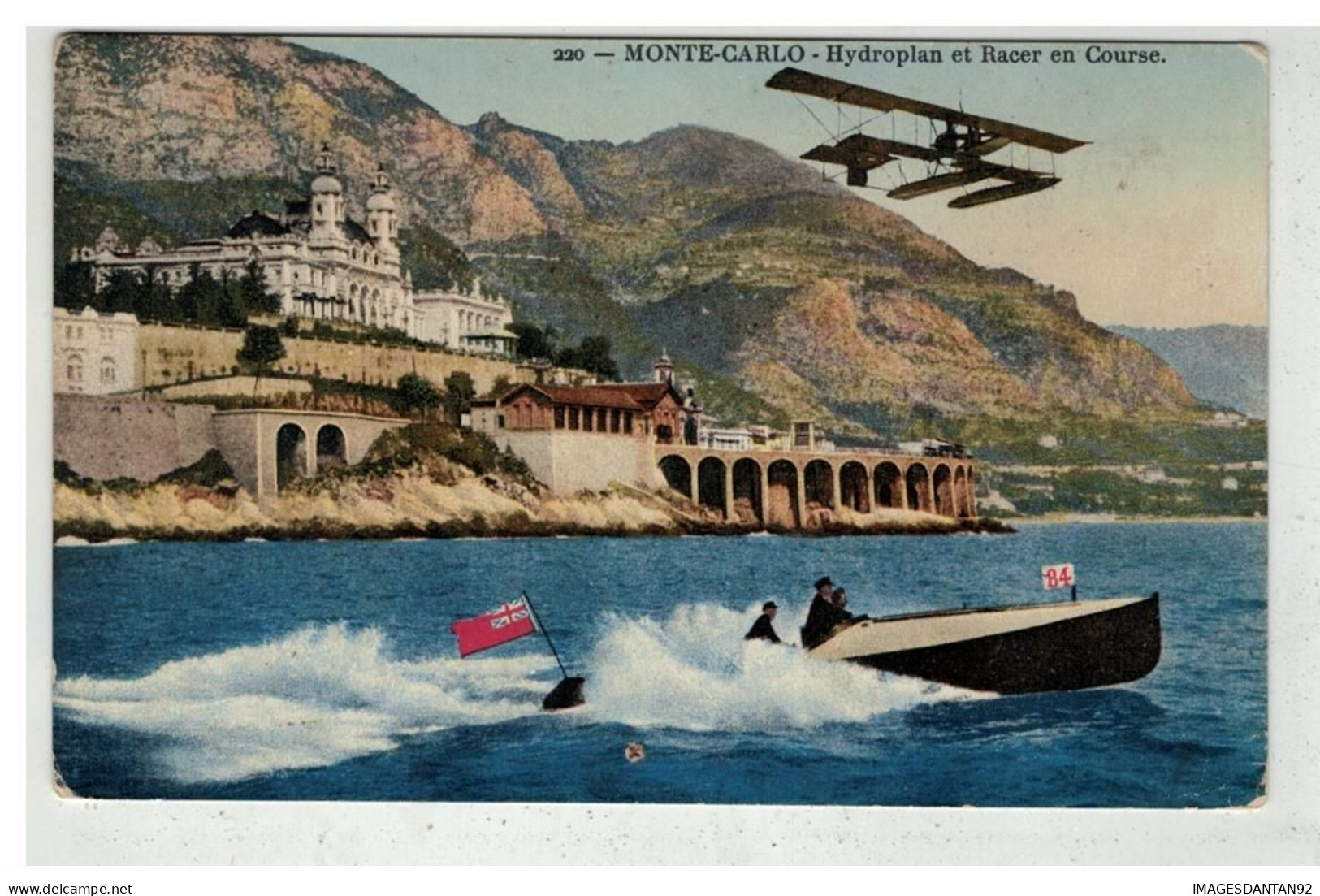 MONACO #18814 MONTE CARLO HYDRAVION ET RACER EN COURSE AVION AVIATION - Monte-Carlo