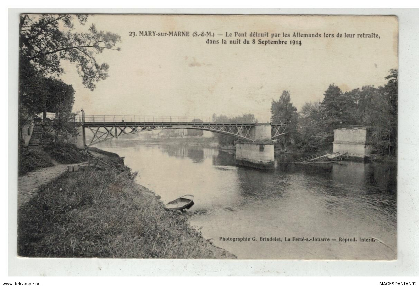 77 MERY MARY SUR MARNE #20239 LE PONT DETRUIT PAR LES ALLEMANDS LORS DE LEUR RETRAITE - Altri & Non Classificati