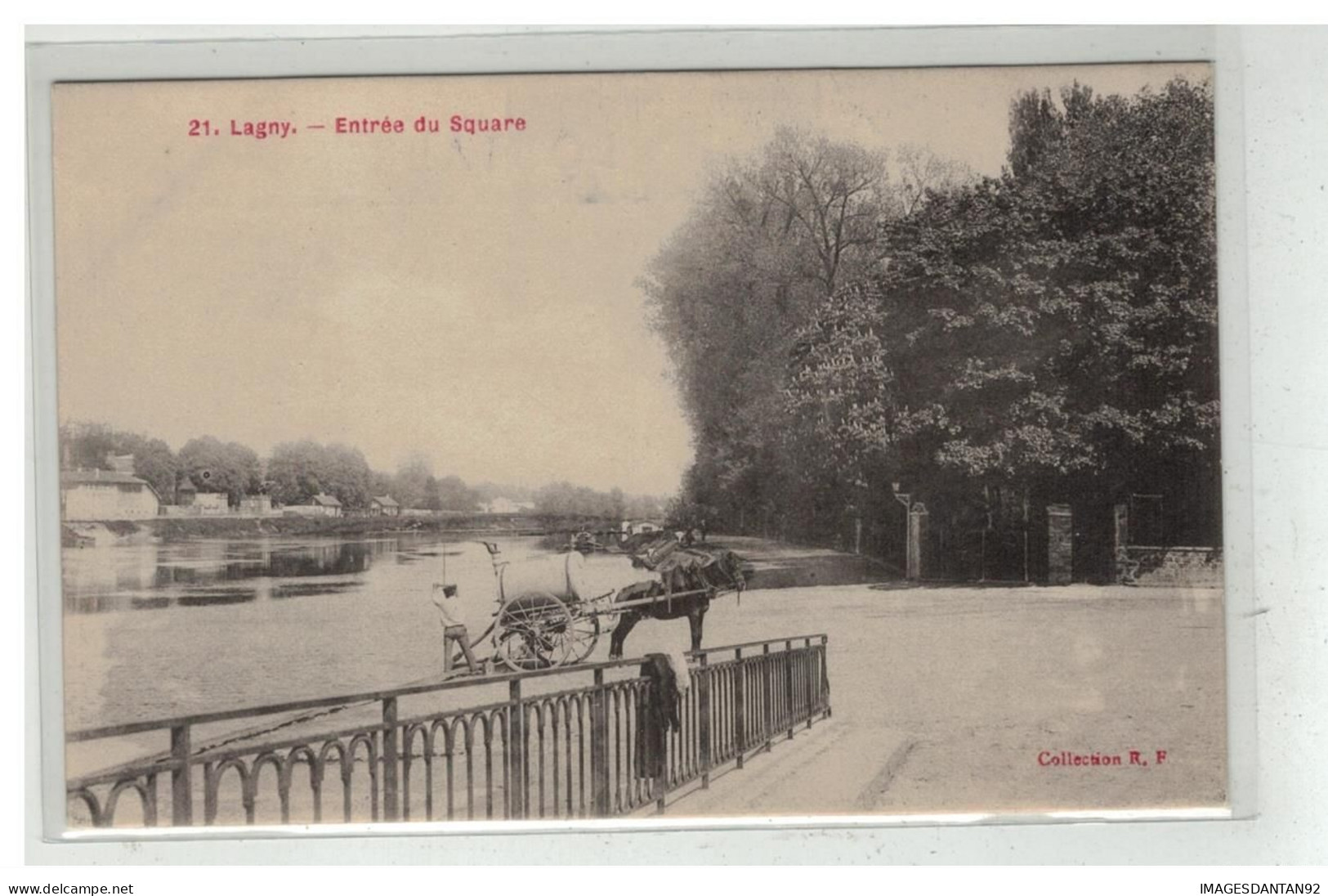 77 LAGNY #19524 SQUARE ENTREE NÂ°21 TORPILLEUR ATTELAGE - Lagny Sur Marne
