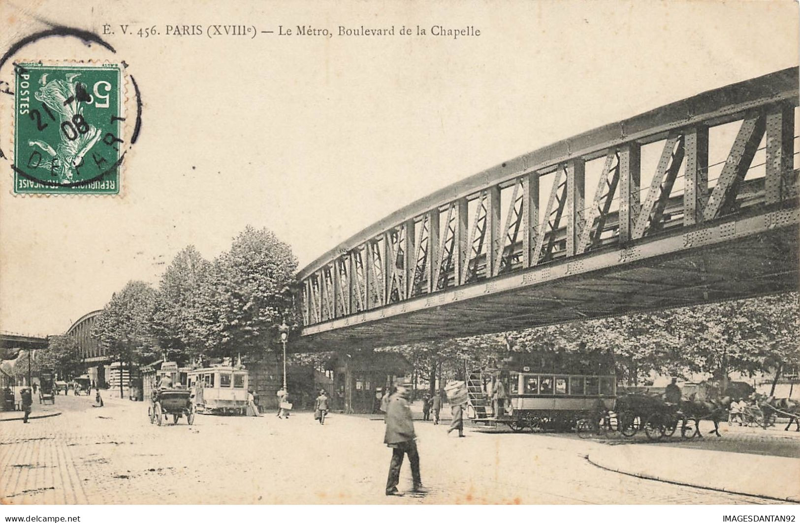 75018 PARIS #21120 LE METRO BOULEVARD DE LA CHAPELLE TRAMWAY - Paris (18)