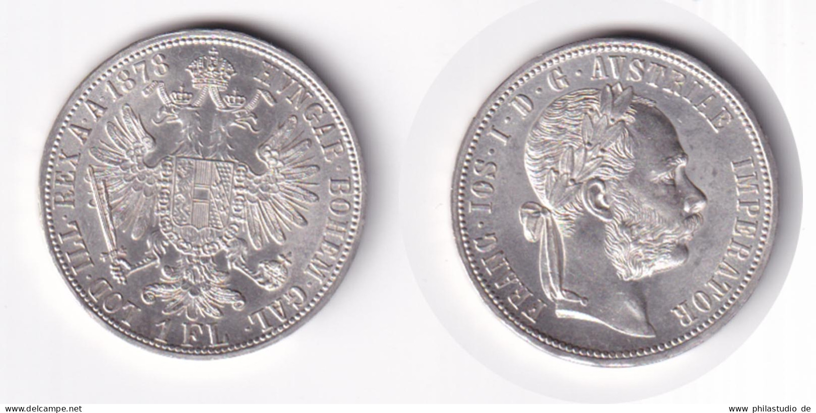 Silbermünze Kaiserreich Österreich Kaiser Franz Joseph 1 Florin 1878 - Oostenrijk
