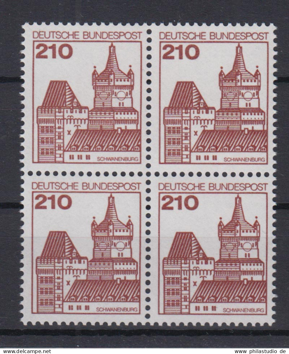 Bund 998 4er Block Burgen + Schlösser 210 Pf Postfrisch - Other & Unclassified