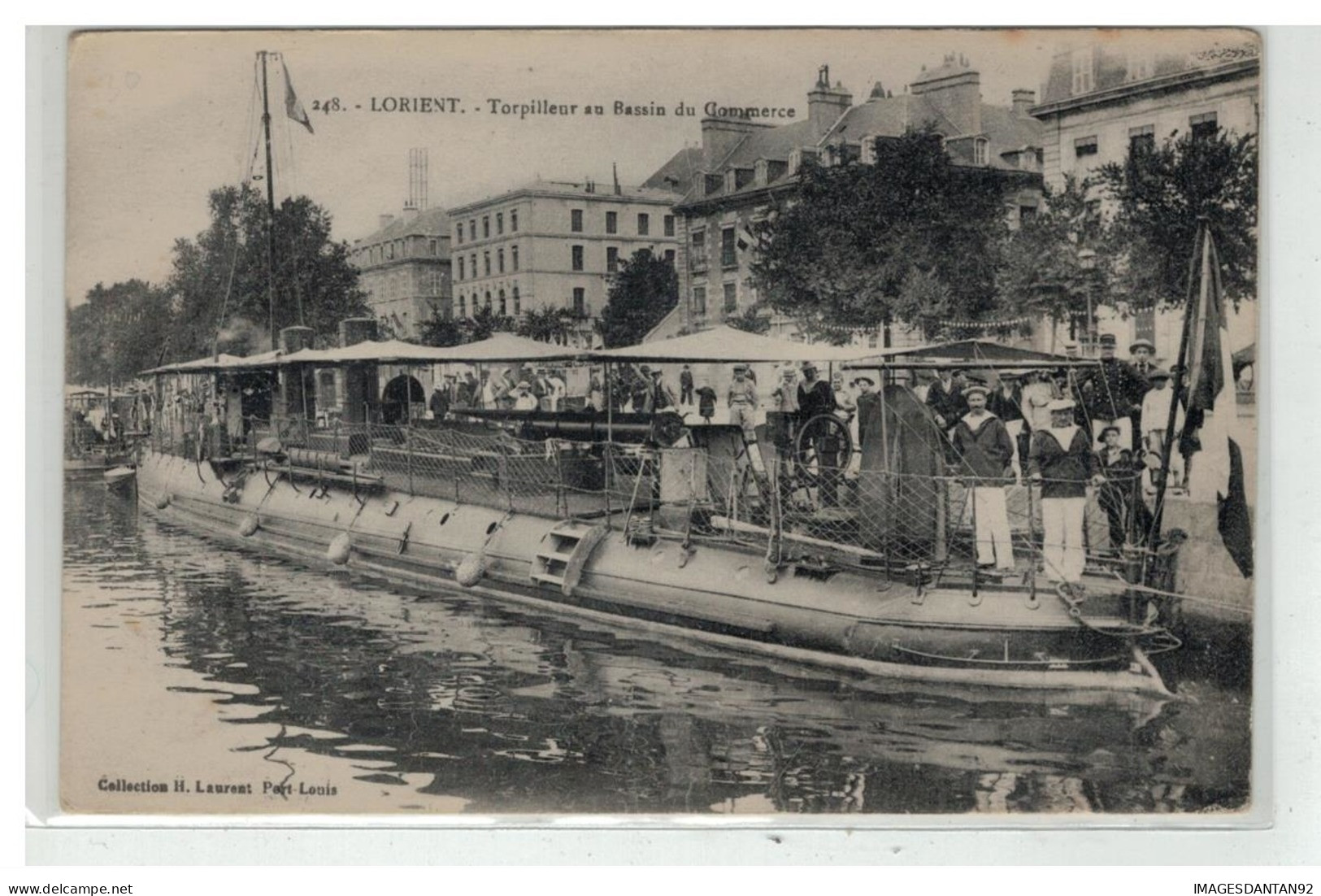 56 LORIENT TORPILLEUR AU BASSIN DU COMMERCE BATEAU MILITAIRE - Lorient