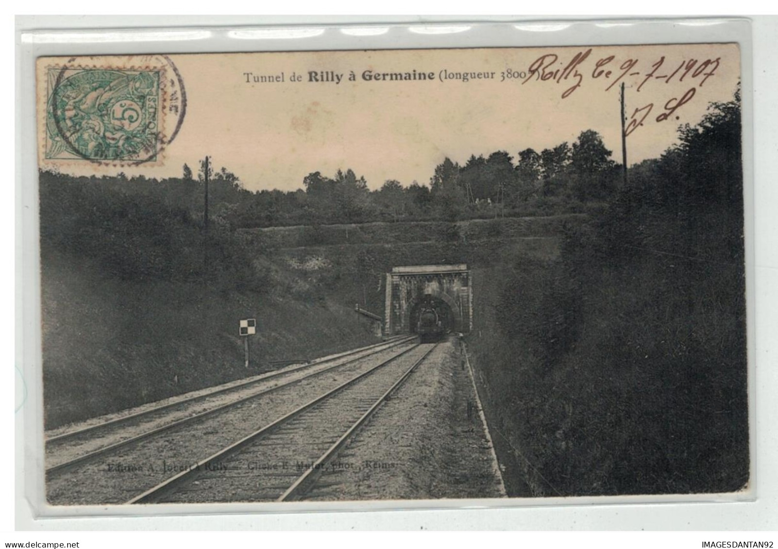 51 RILLY LA MONTAGNE TUNNEL TRAIN LOCOMOTIVE - Rilly-la-Montagne