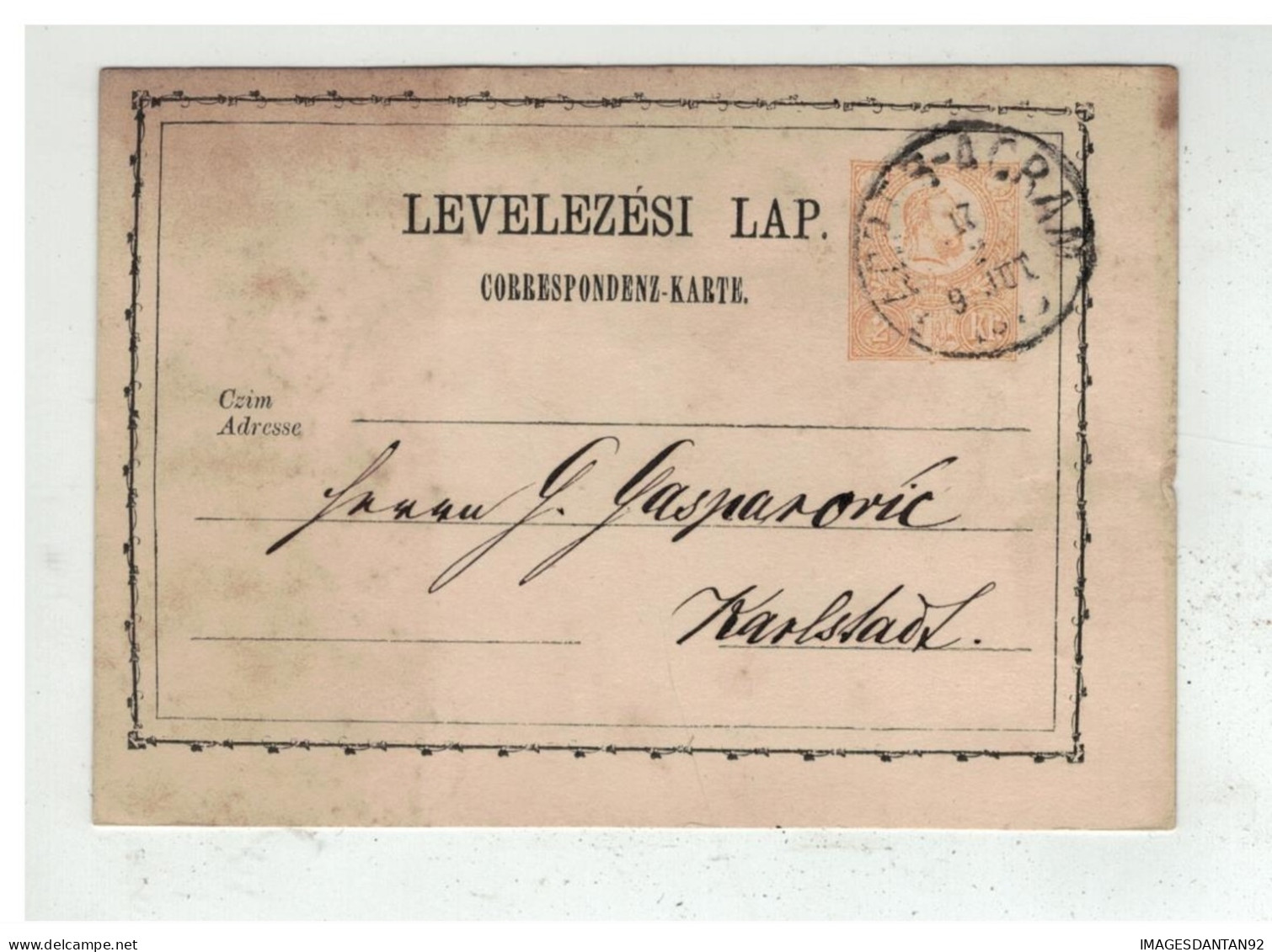 Autriche - Entier Postal 2 Kreuser De AGRAM à Destination De KARLSTADT KARLOVAC CROATIA 1873 - Postwaardestukken