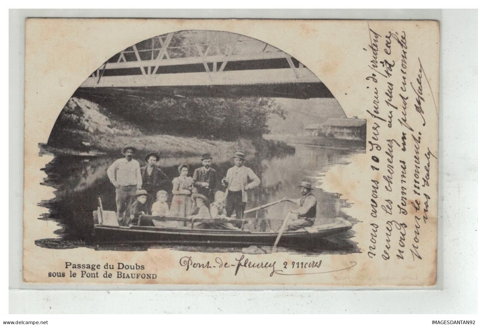 25 PONT DE FLEUREY #16493 PASSAGE DU DOUBS SOUR LE PONT DE BIAUFOND - Sonstige & Ohne Zuordnung