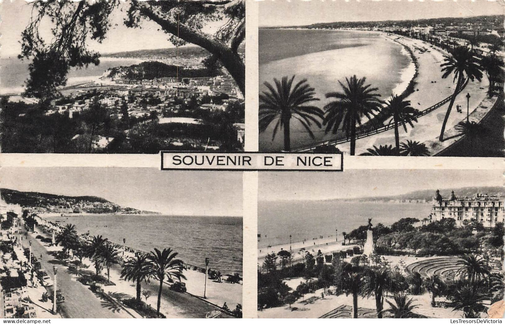 FRANCE - Nice - Souvenir - Plage - Vue Générale - Carte Postale Ancienne - Sonstige & Ohne Zuordnung