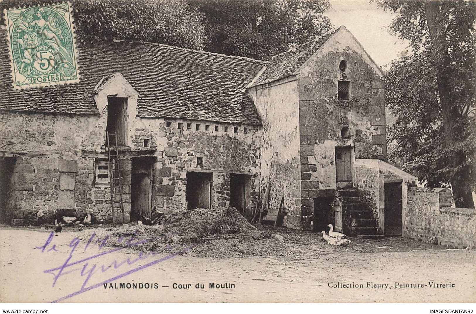 95 VALMONDOIS #22321 COUR DU MOULIN FERME CANARDS POULES - Valmondois