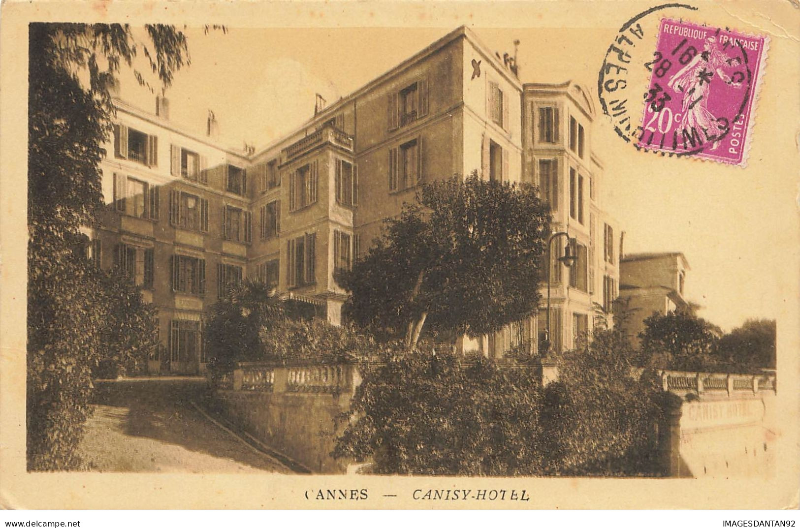 06 CANNES #22522 CANISY HOTEL ROUTE DE FREJUS CARTE PUBLICITAIRE - Cannes