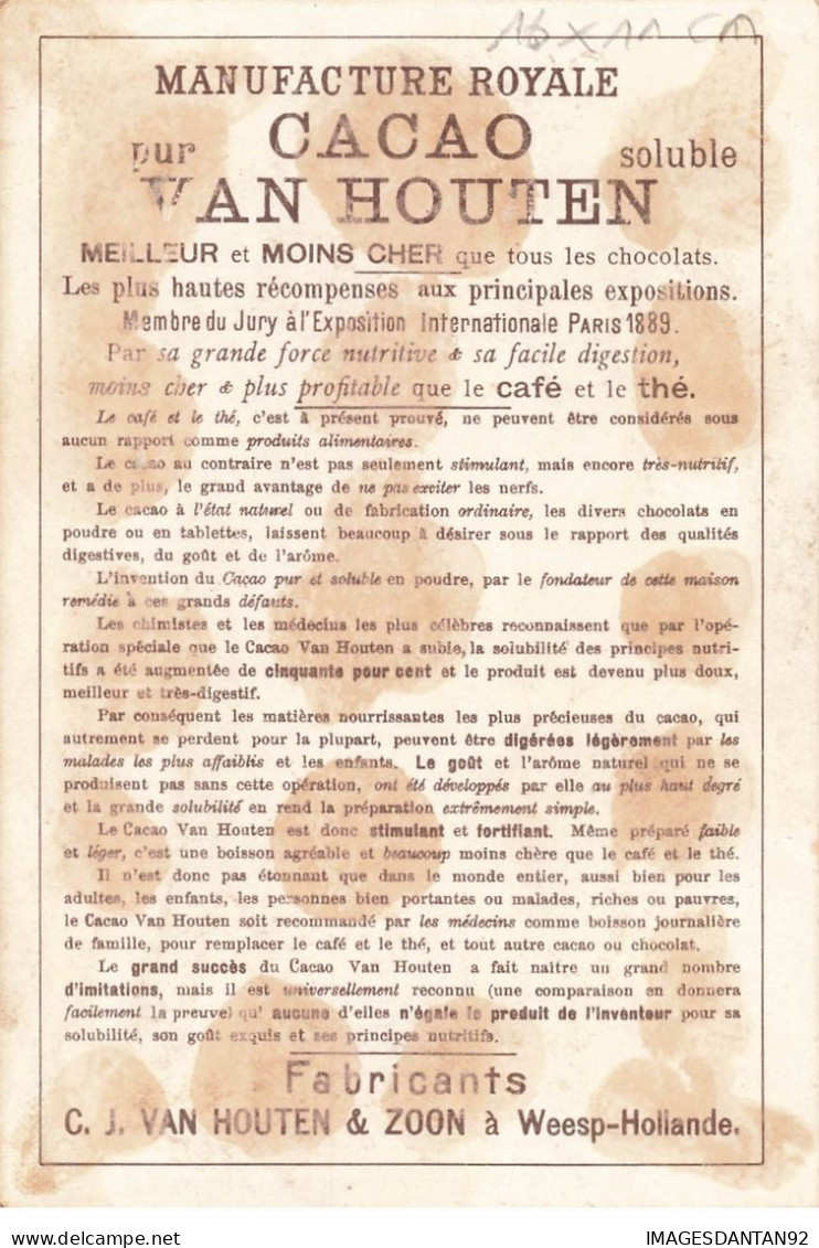 CHOCOLAT CACAO VAN HOUTEN UN PECHEUR HEUREUX ILE DE MARKEN HOLLANDE - Van Houten