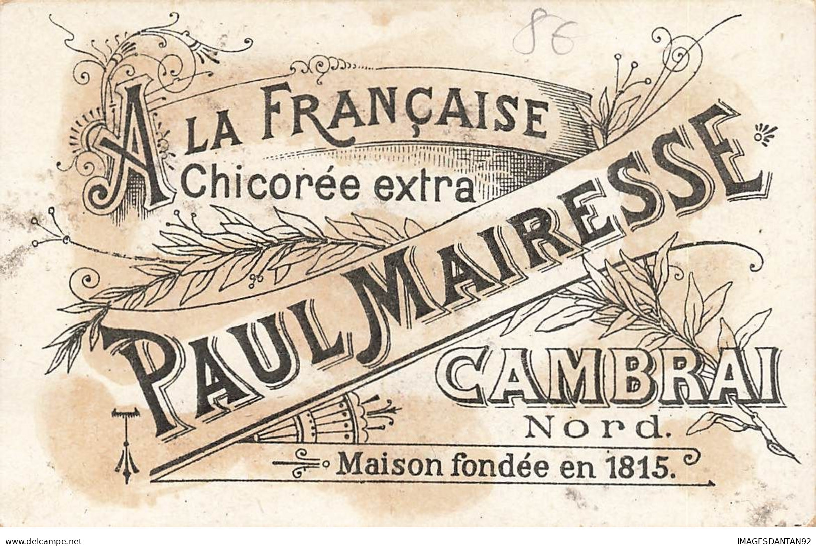CAMBRAI A LA FRANCAISE PAUL MAIRESSE CHICOREE COUPLE SERVEUSE - Tea & Coffee Manufacturers
