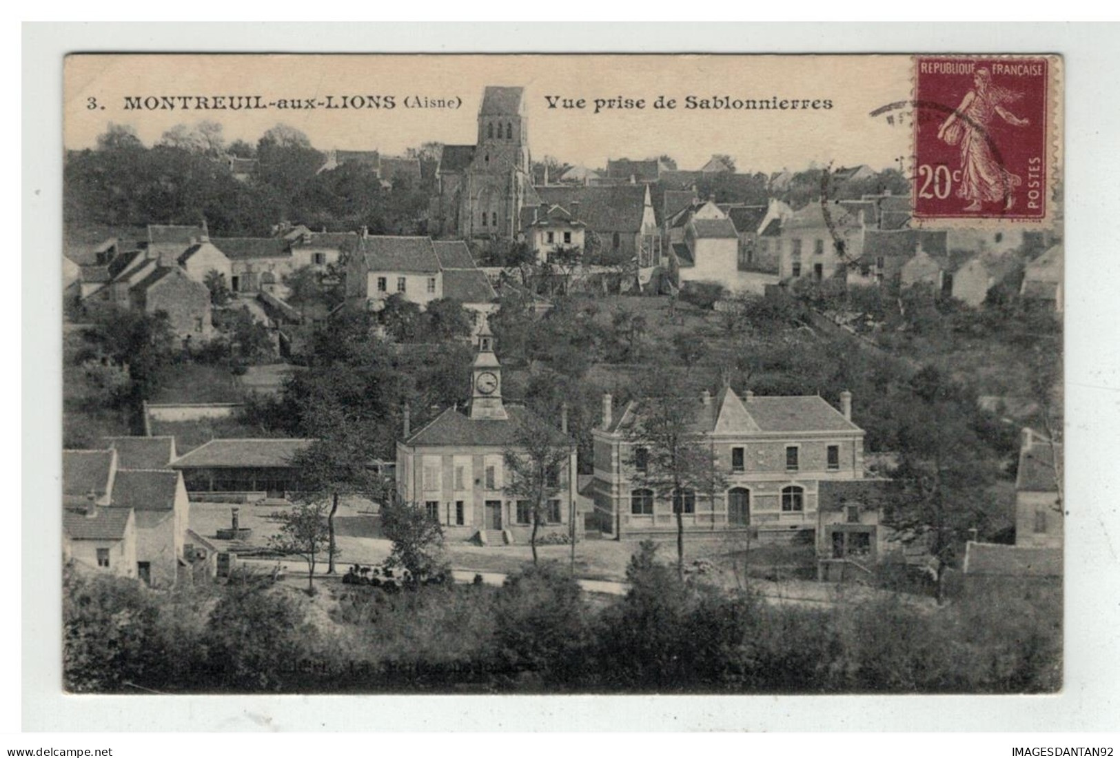 02 MONTREUIL AUX LIONS VUE PRISE DE SABLONNIERRES - Autres & Non Classés