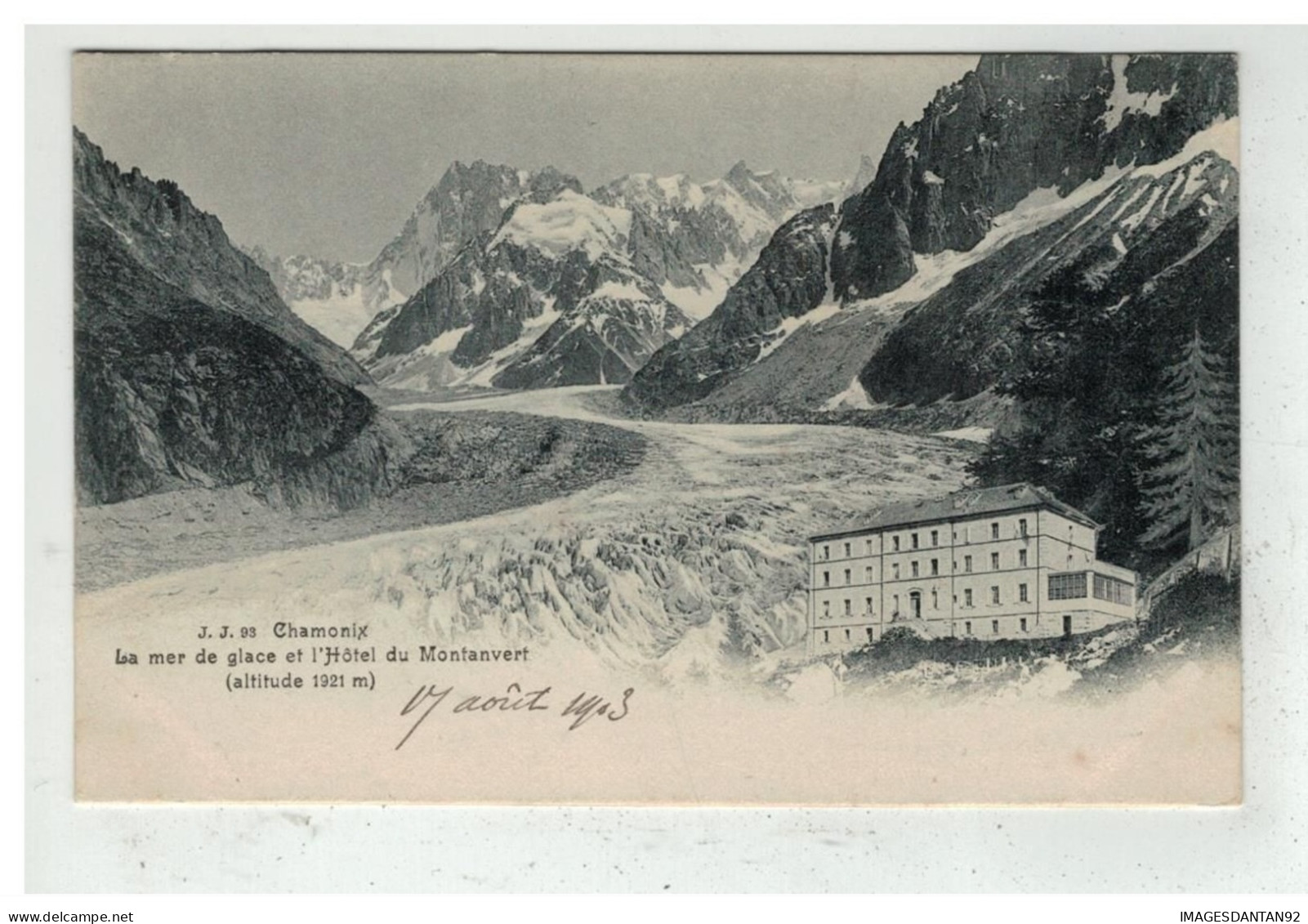 74 CHAMONIX #13117 MER DE GLACE ET HOTEL DU MONTANVERT NÂ°93 - Chamonix-Mont-Blanc