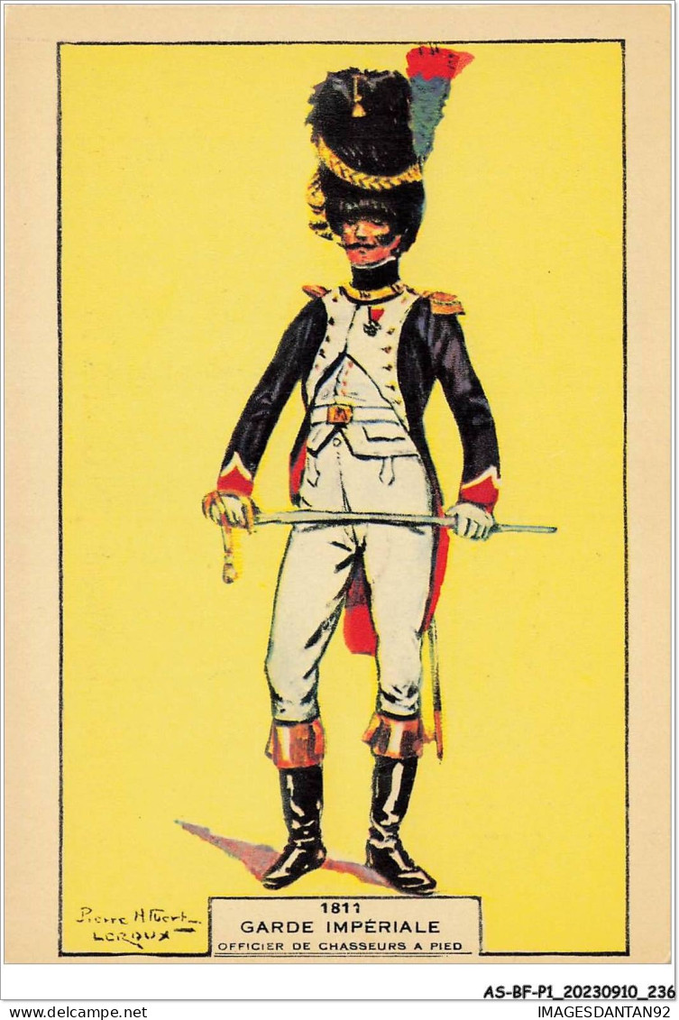 AS#BFP1-0119 - CROIX ROUGE -  Illustrateur P.A. Leroux - Garde Impériale, Officier De Chasseurs à Pied - NÂ°2 - Rotes Kreuz