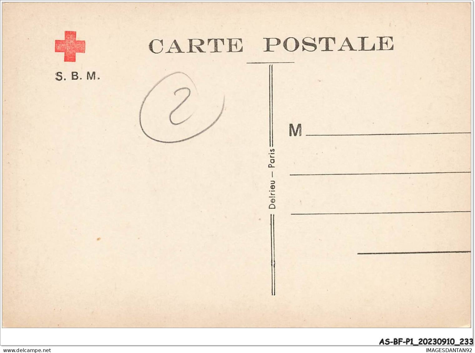 AS#BFP1-0117 - CROIX ROUGE - Illustrateur P.A. Leroux - 20ème Dragons - NÂ°2 - Red Cross