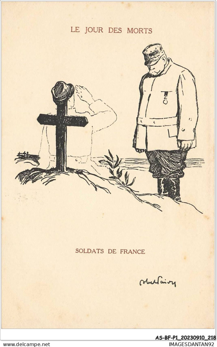 AS#BFP1-0110 - MILITAIRE - Illustrateur - Le Jour Des Morts - Soldats De France - P.J. Gallais - Cimiteri Militari