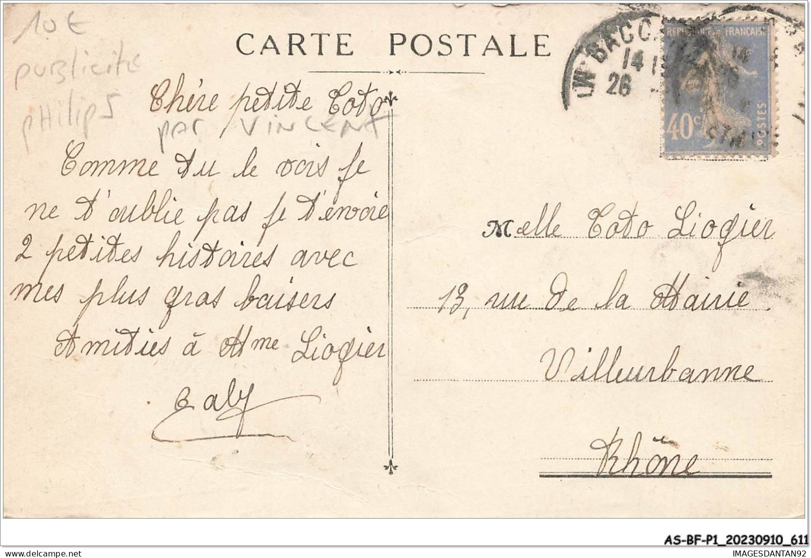 AS#BFP1-0306 - PUBLICITE - Toujours Dans La Note - Philips Par Vincent - Werbepostkarten