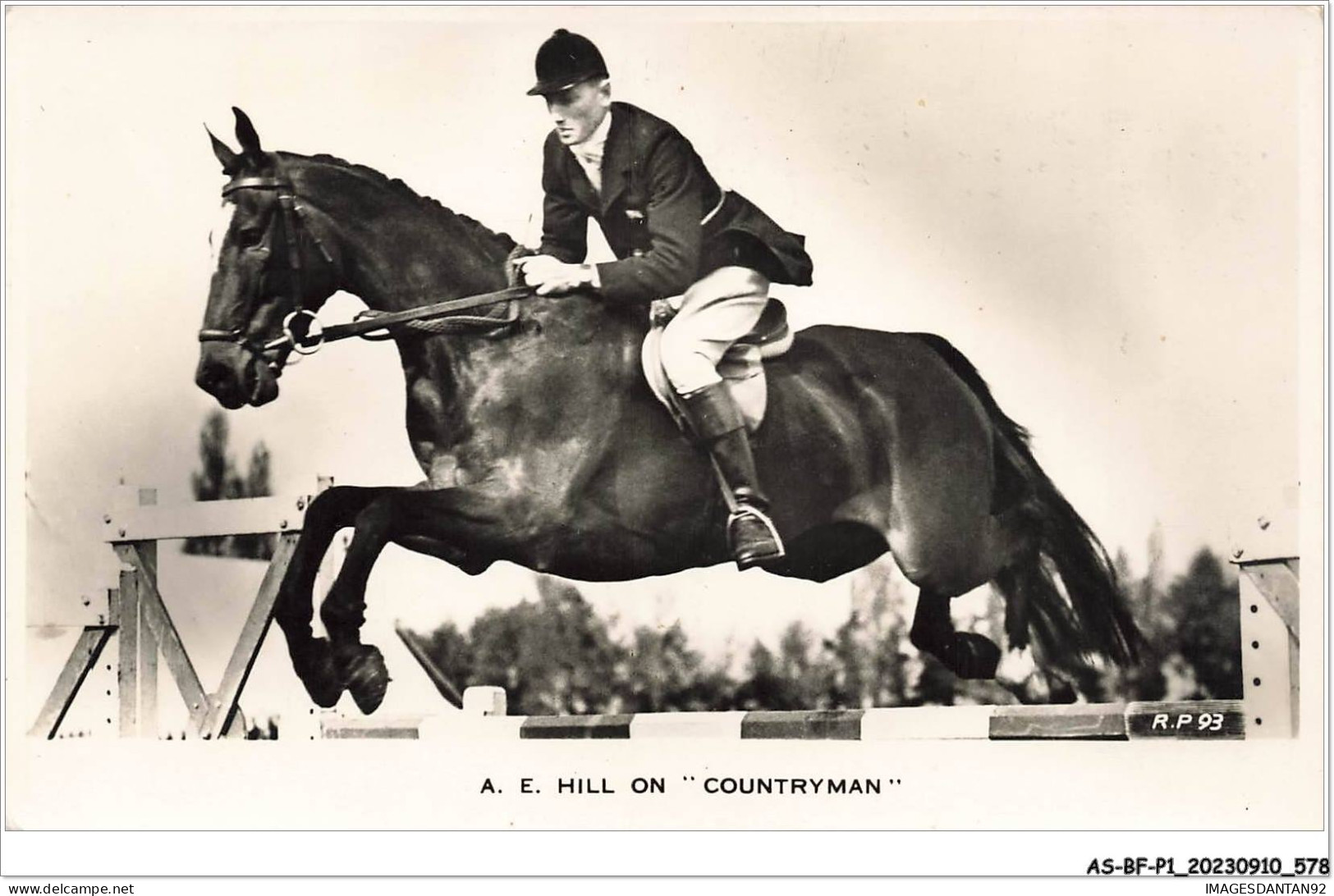 AS#BFP1-0290 - SPORT - HIPPISME - A.E.  Hill On Countryman - Horse Show