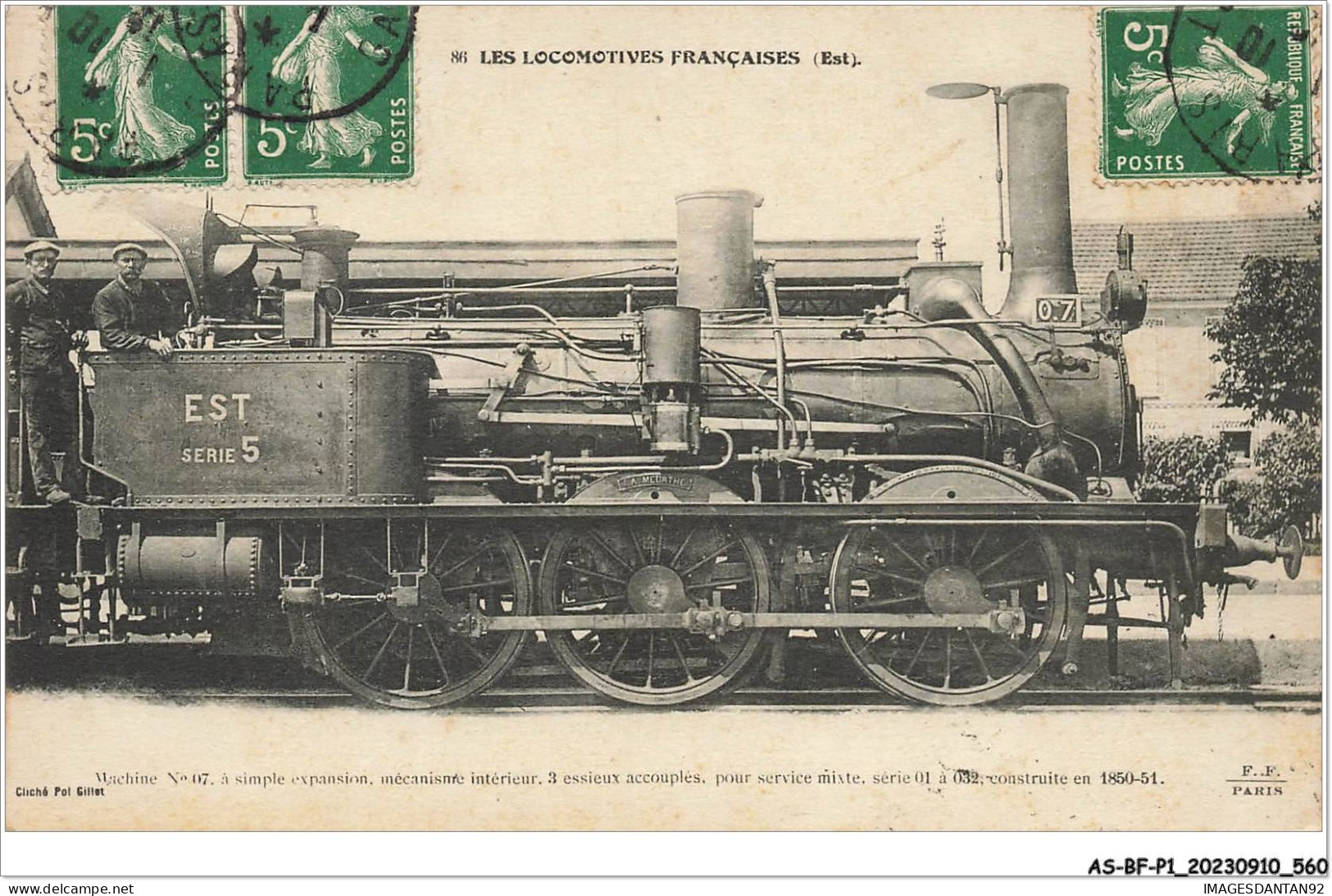 AS#BFP1-0281 - TRAIN - Les Locomotives Françaises - Machine à Simple Expansion - Treinen