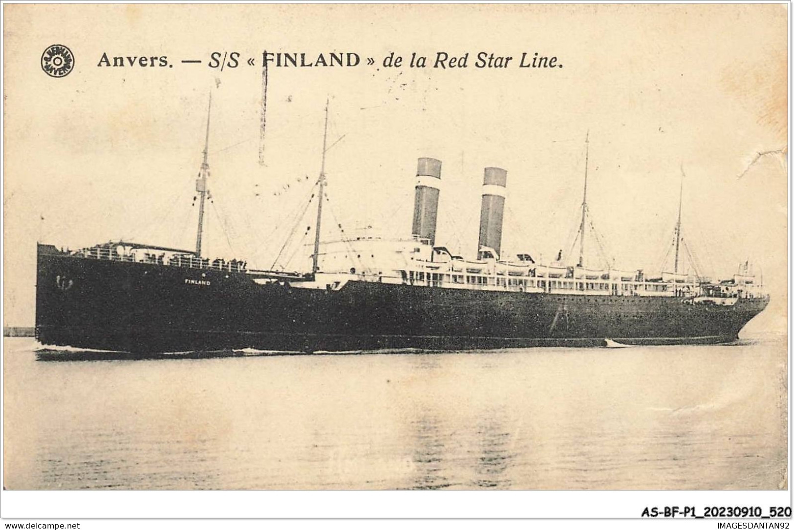 AS#BFP1-0261 - BATEAU - Anvers - S.-S. Finland De La Red Star Line - Passagiersschepen