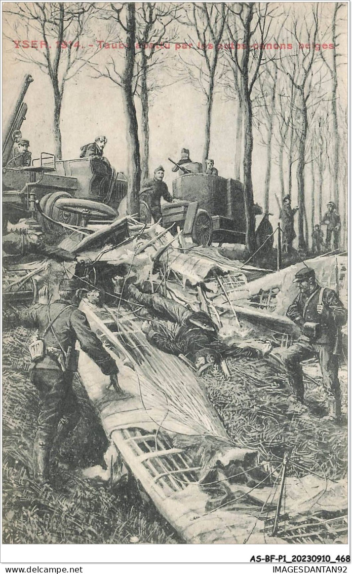 AS#BFP1-0235 - AVIATION - Yser - Avion Tauze Abattu Par Des Soldats Belges - 1914-1918: 1ère Guerre
