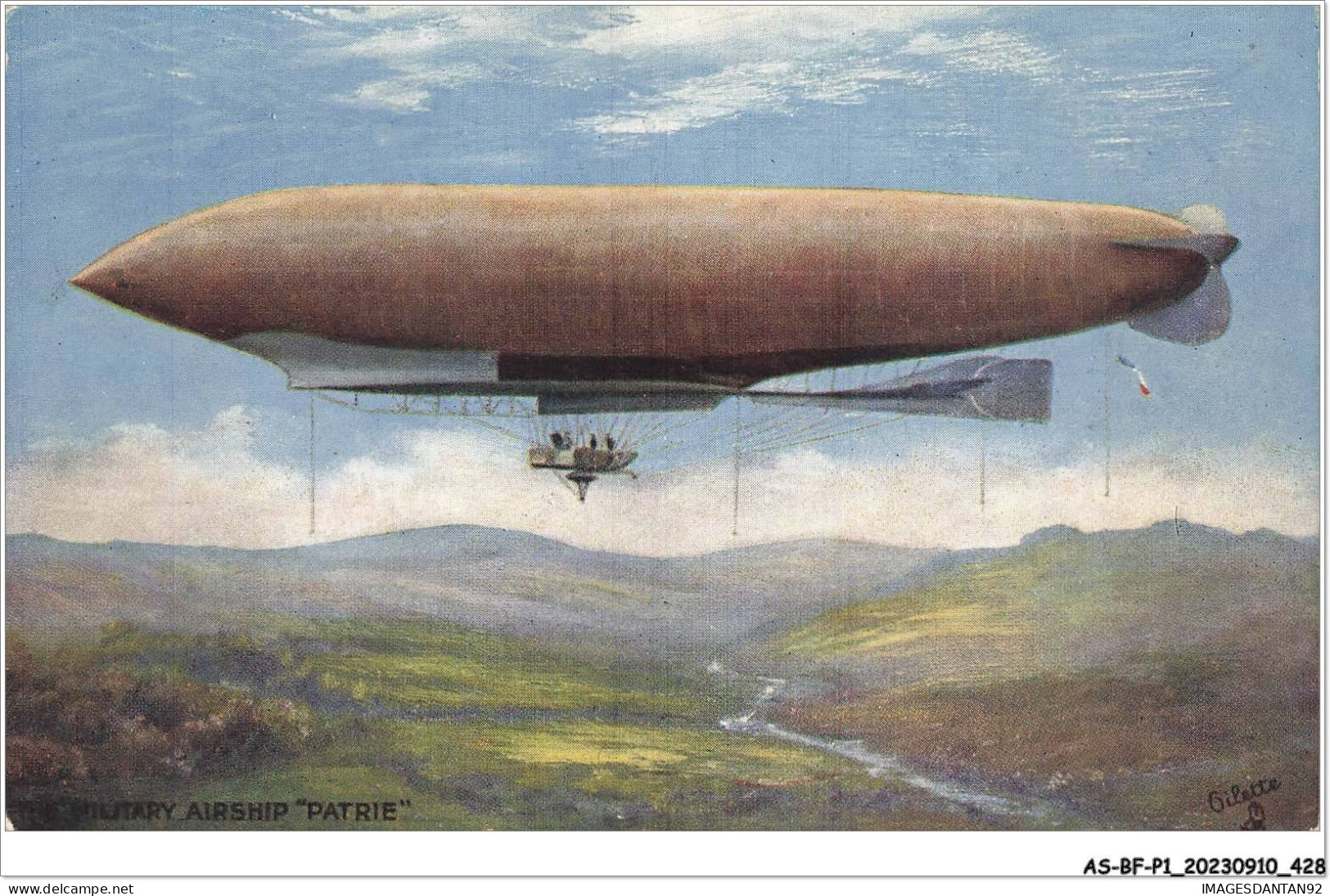 AS#BFP1-0215 - AVIATION - Dirigeable Military Airship Patrie - Dirigeables