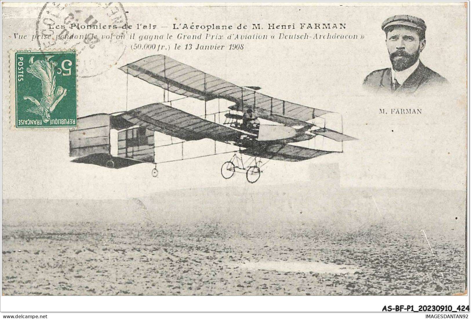 AS#BFP1-0213 - AVIATION - L'aéroplane De M. Henri Farman - ....-1914: Vorläufer