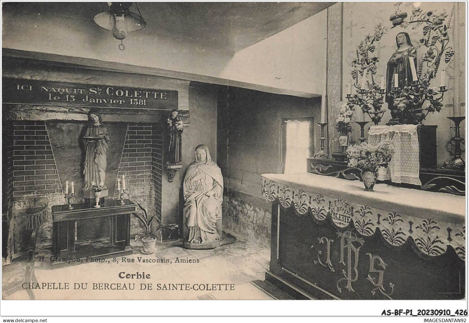 AS#BFP1-0214 - AVIATION - Cachet - CORBIE - Chapelle Du Berçeau De Sainte-Colette - Other & Unclassified