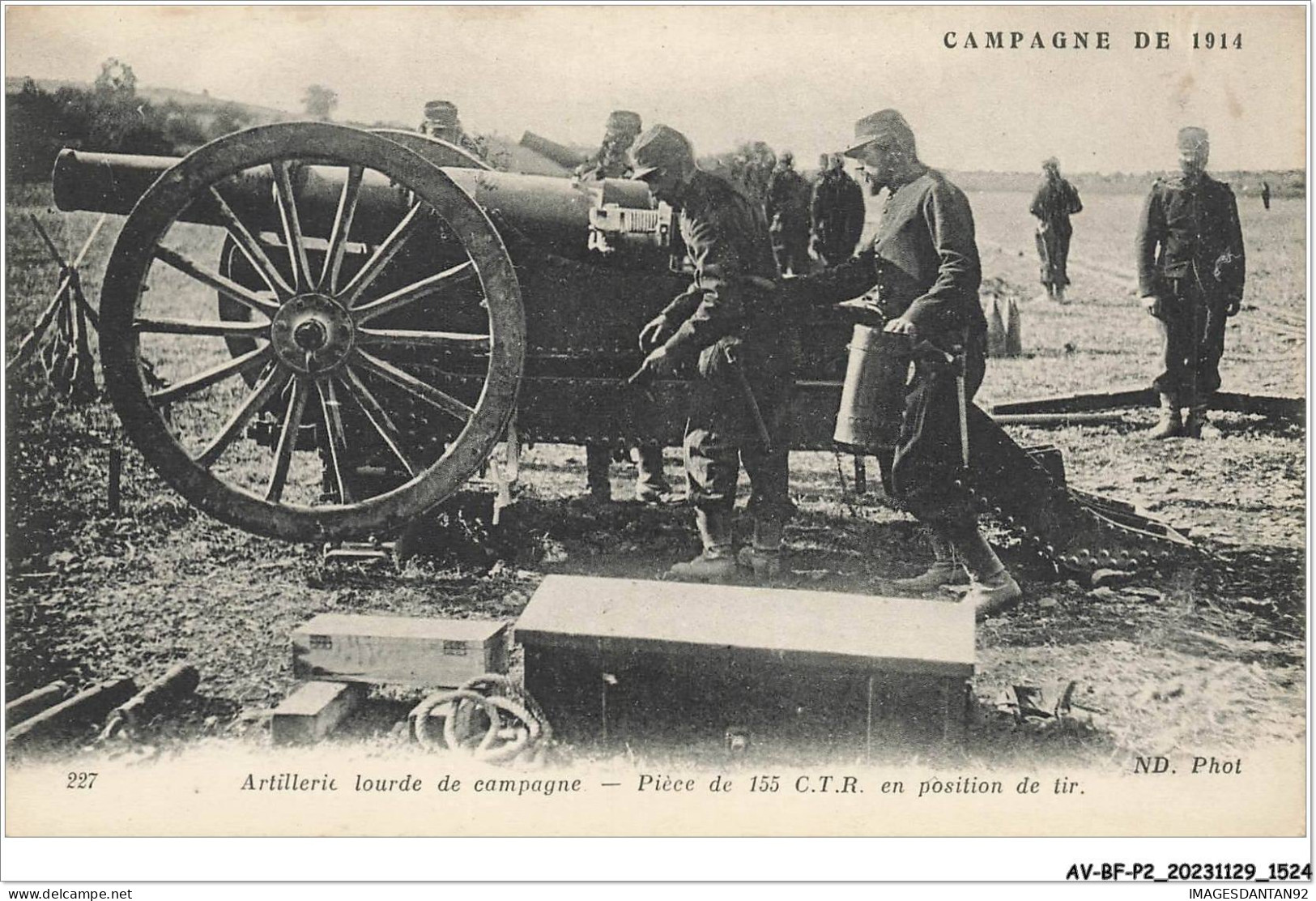 AV-BFP2-0949 - MILITAIRE - Campagne De 1914 - Artillerie Lourde De Campagne - Pièce De 155 - Ausrüstung