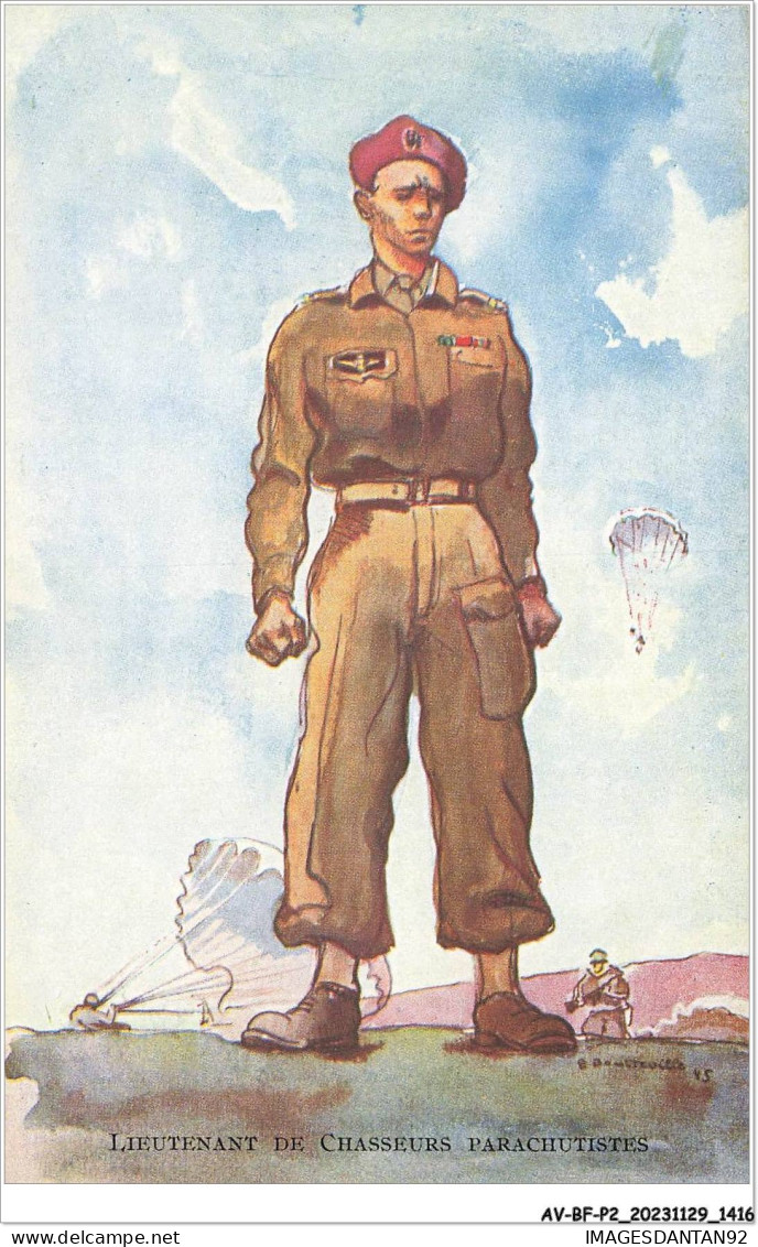 AV-BFP2-0895 - MILITAIRE - Lieutenant Des Chasseurs Parachutistes - Personen