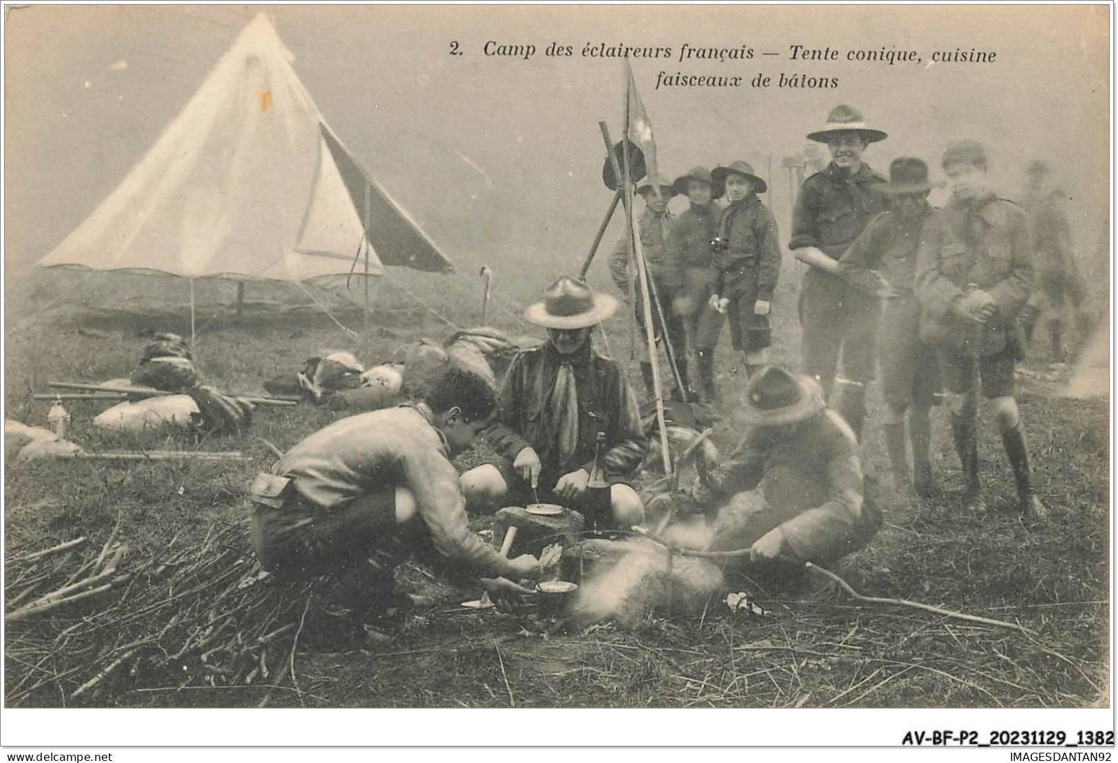 AV-BFP2-0878 - SCOUTISME - Camp Des éclaireurs Français - Tente Conique - Pfadfinder-Bewegung