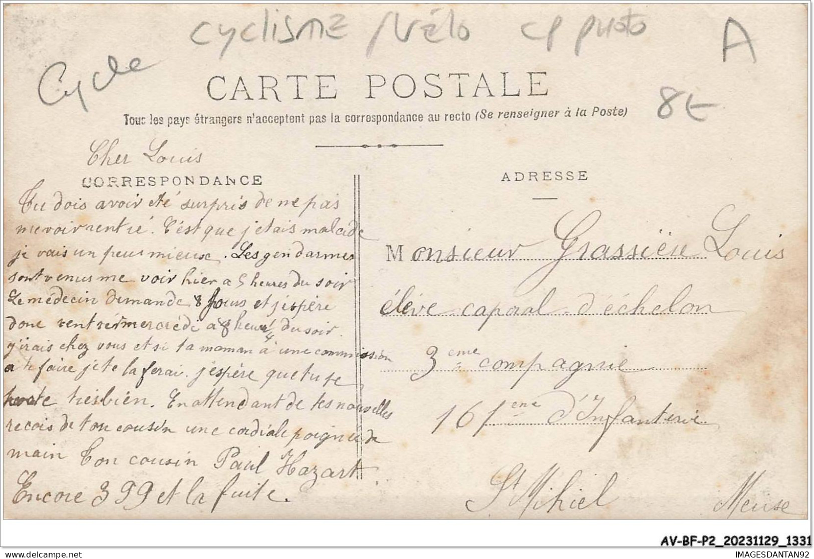 AV-BFP2-0852 - CYCLISME - Vélo - CARTE PHOTO - Cycling