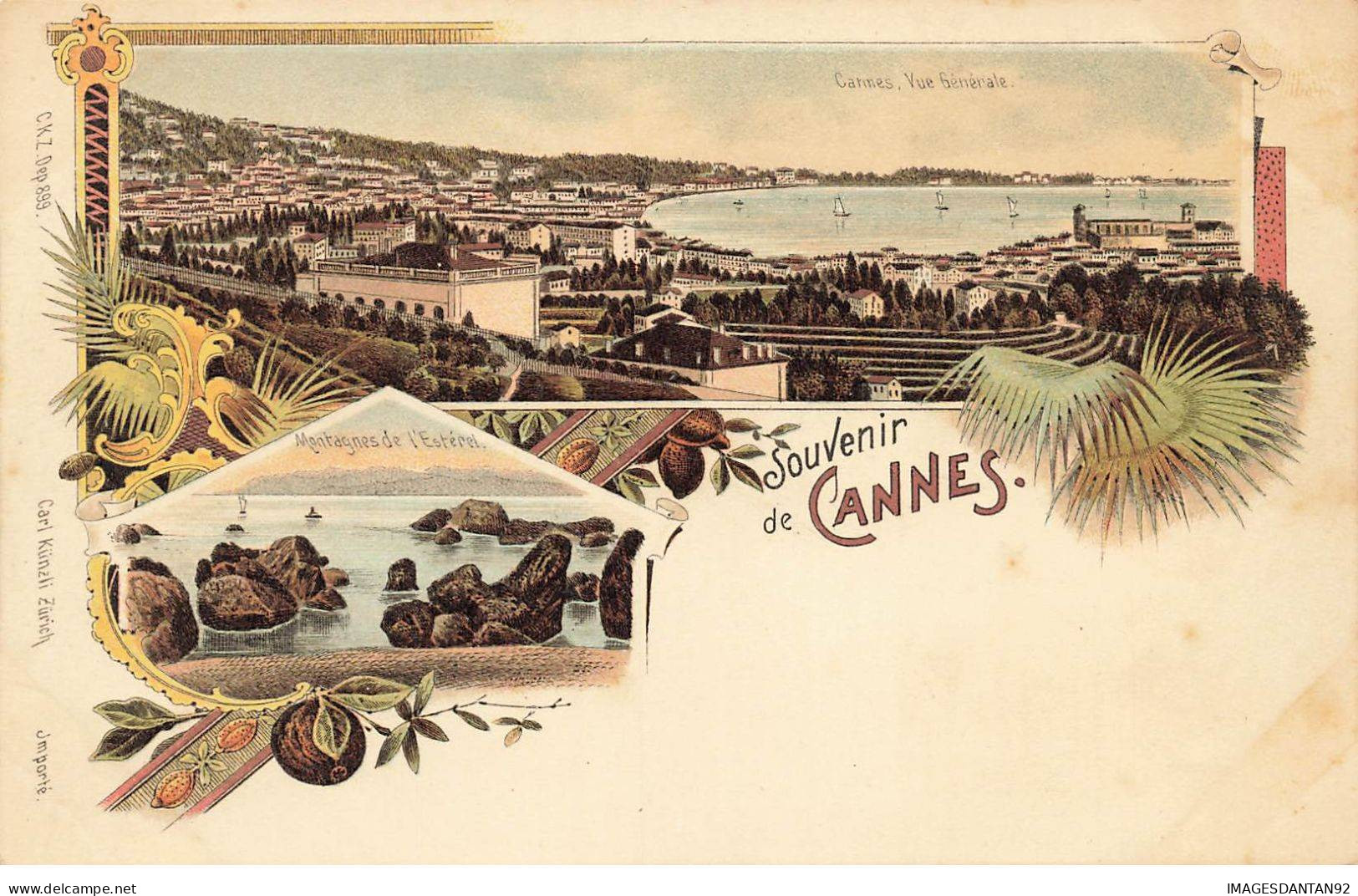06 CANNES #FG56278 SOUVENIR DE TYPE GRUSS PAR KUNZLI - Cannes