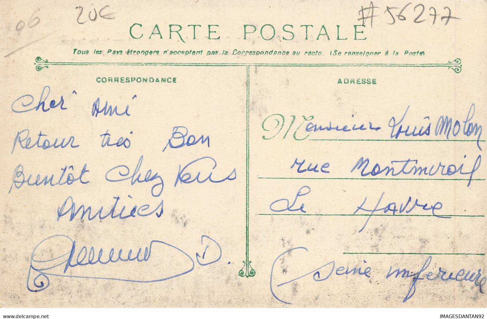 06 CANNES AVIATION #FG56277 PORT AVIATION DE LA NAPOULE RIEMSDYCK SUR BIPLA CURTISS MEETING 1910 - Cannes