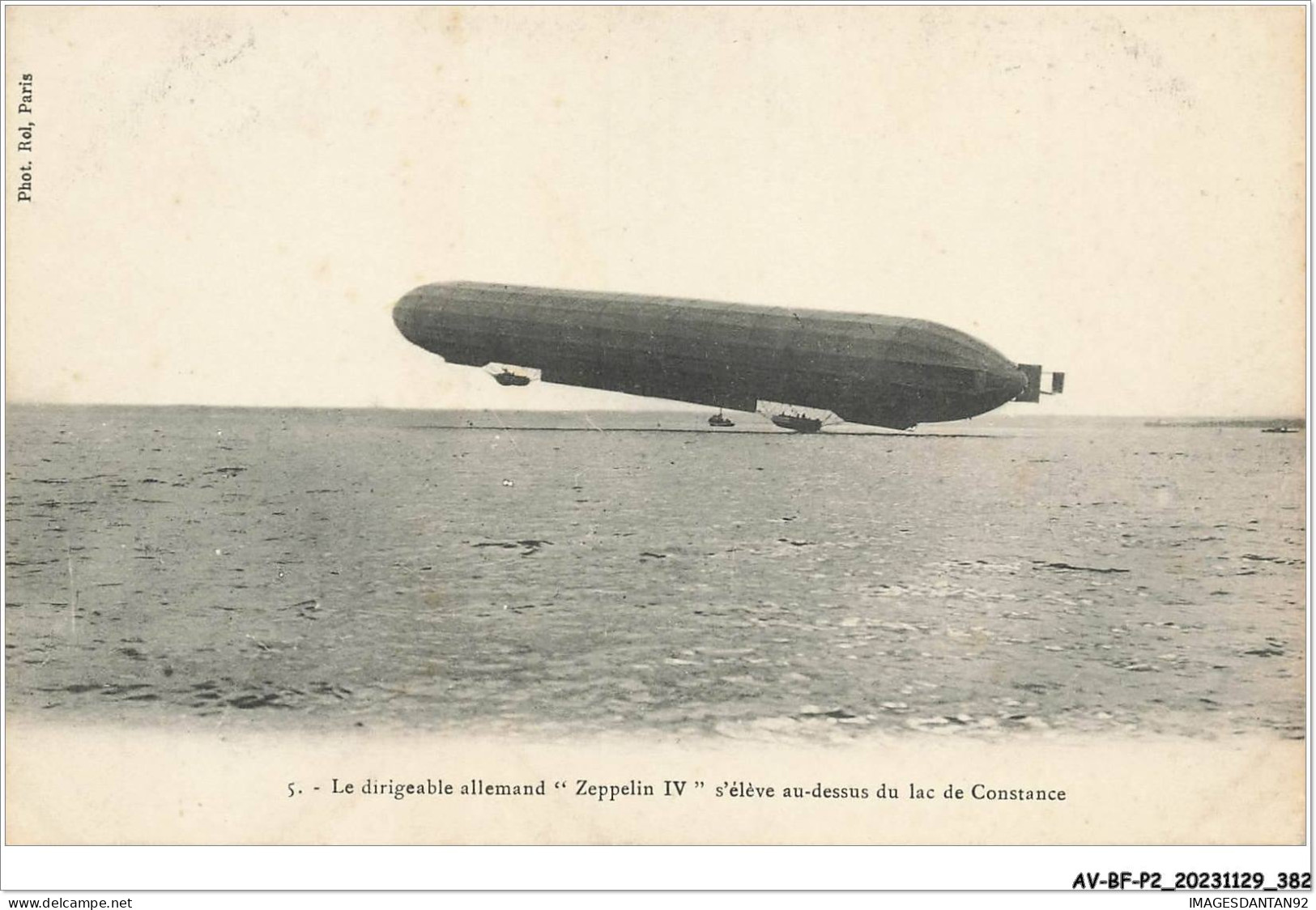 AV-BFP2-0379 - AVIATION - Le Dirigeable Allemand Zeppelin IV S'élève Au-dessus Du Lac De Constance - Zeppeline