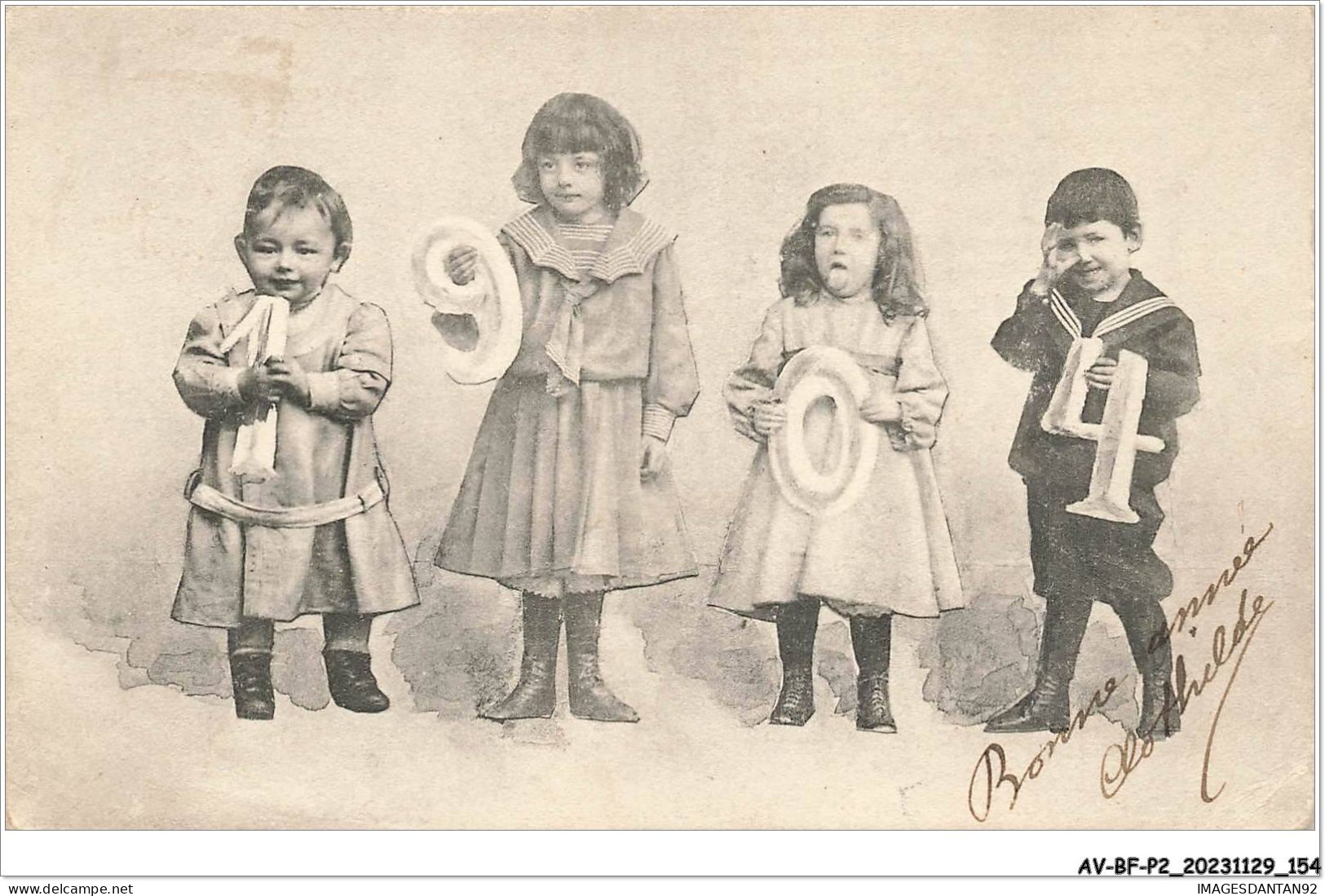 AV-BFP2-0265 - FANTAISIE - Bonne Année 1904 - Enfants - Babies