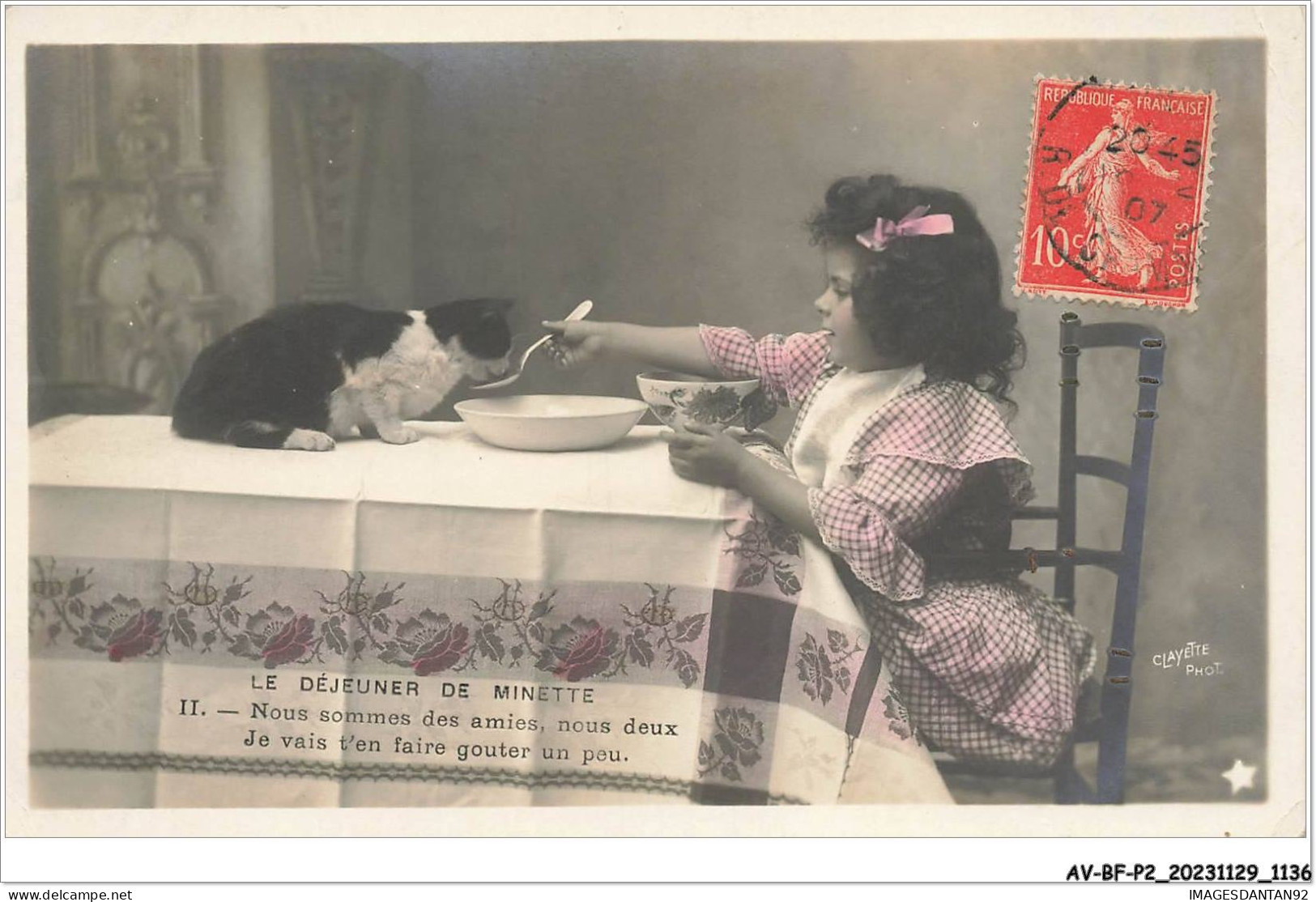 AV-BFP2-0755 - ANIMAUX - Chat - Le Déjeuner De Minette NÂ°II - Cats