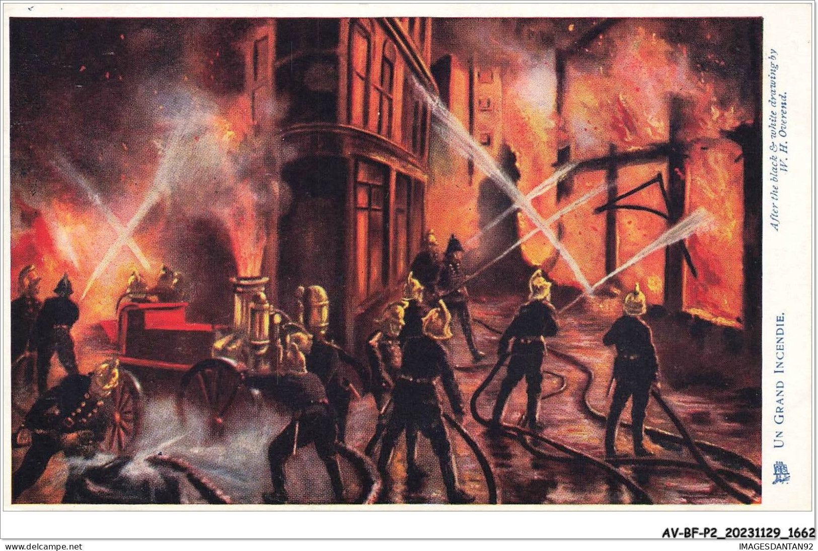AV-BFP2-1018 - POMPIERS - Un Grand Incendie - Métier - Firemen