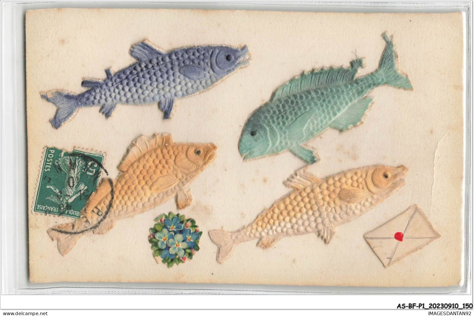 AS#BFP1-0076 - Animaux - Poisson - Carte Avec Ajouti - Fish & Shellfish