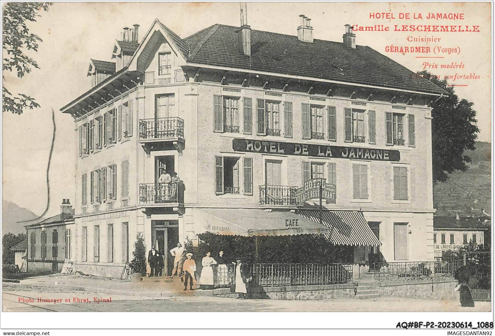AQ#BFP2-88-0542 - GERARDMER - Hôtel De La Jamagne - C. Leschemelle, Cuisinier - Carte Vendue En L'état - Gerardmer