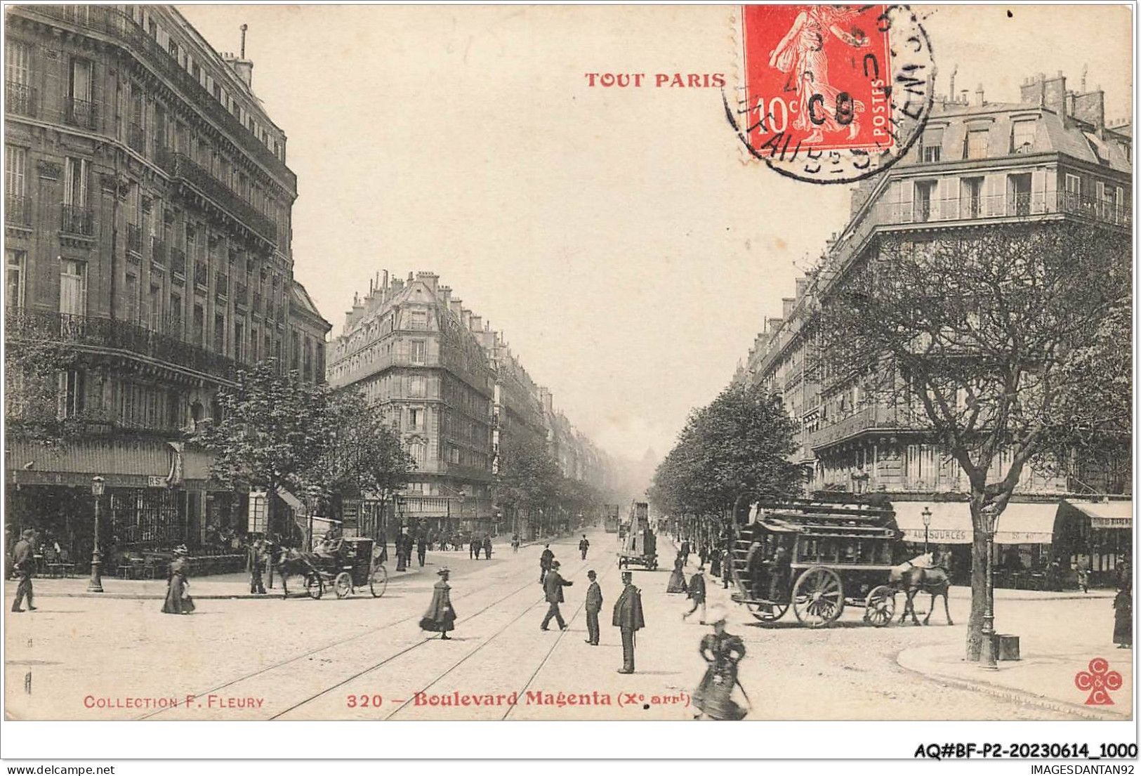 AQ#BFP2-75-0498 - TOUT PARIS X - Boulevard Magenta - District 10