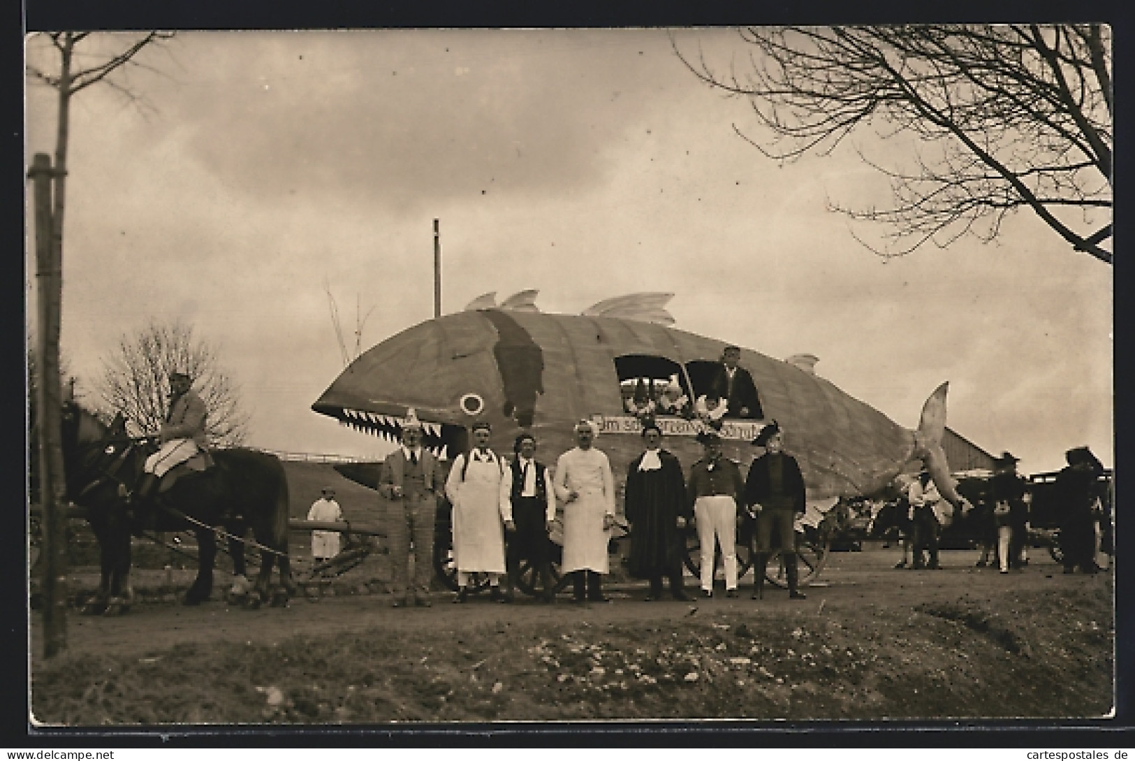 Foto-AK Bräunlingen, Fasnet 1927, Festwagen Zu Fasching  - Carnival
